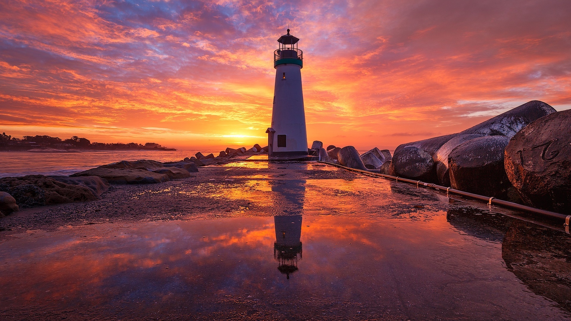 1920x1080 Lighthouse At Sunsrise Laptop Full HD 1080P HD ...