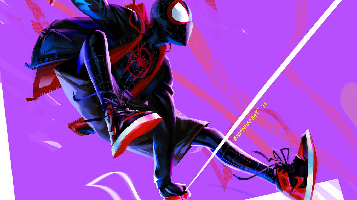 1366x768 Miles Morales In Spider Man Into The Spider Verse ...