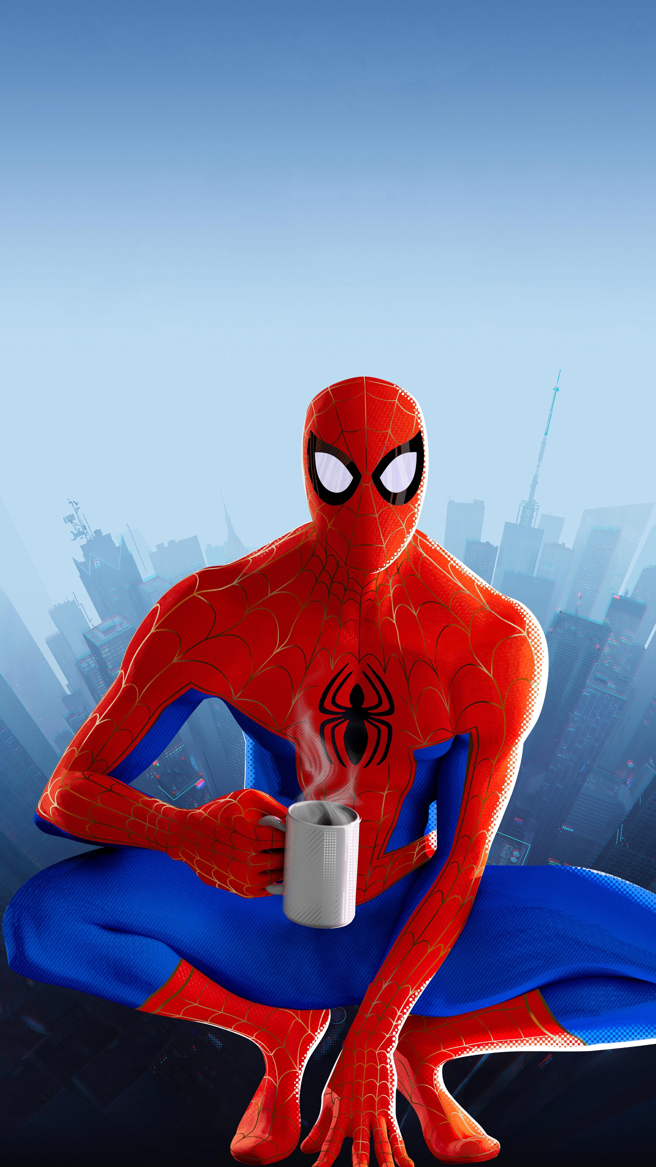 2160x3840 Peter Parker In SpiderMan Into The Spider Verse ...