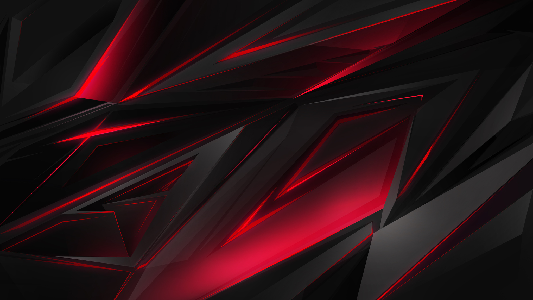 2048x1152 Polygonal Abstract Red Dark Background 2048x1152 Resolution