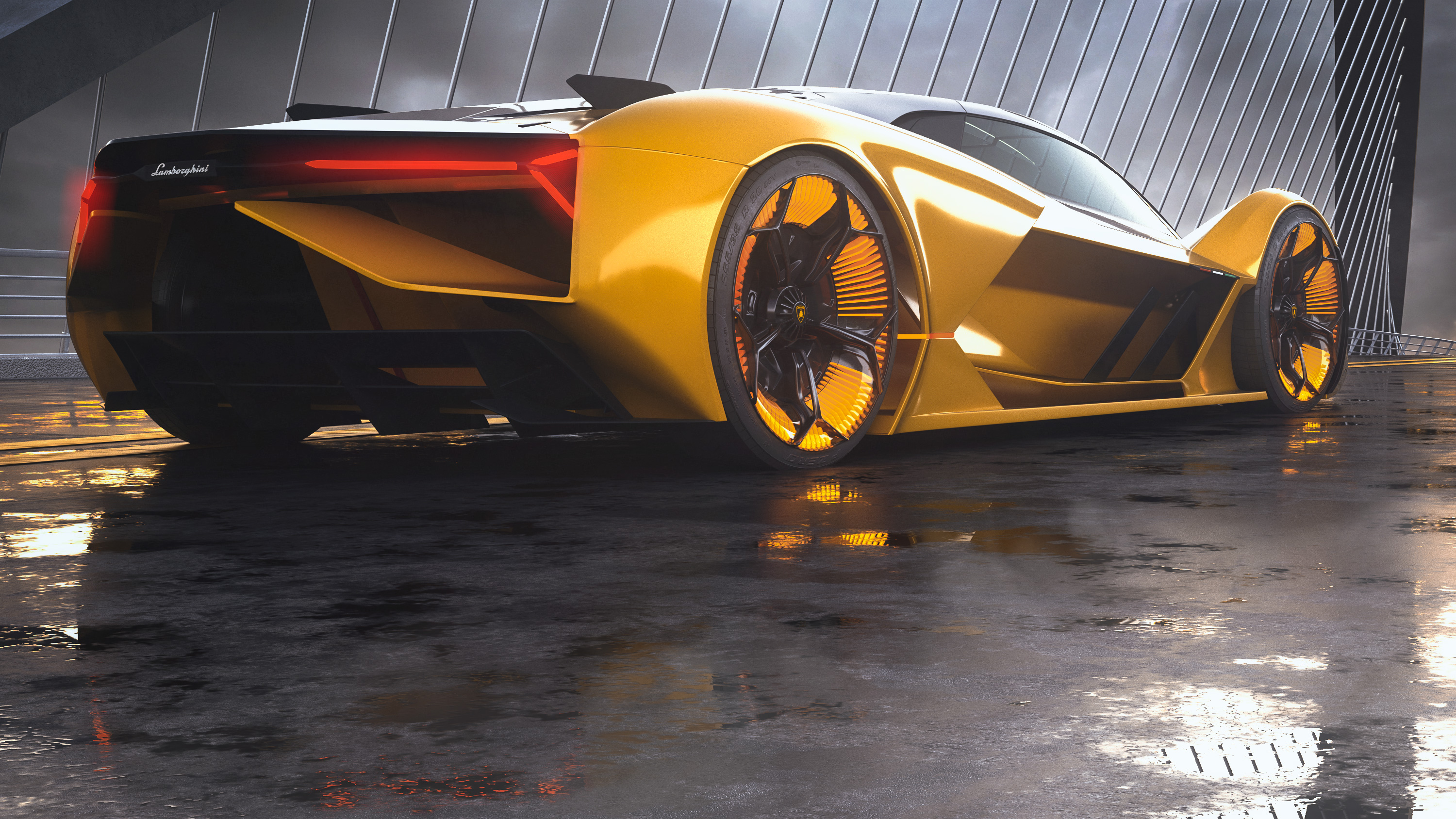 2019 Lamborghini Terzo Millennio Rear, HD Cars, 4k Wallpapers, Images