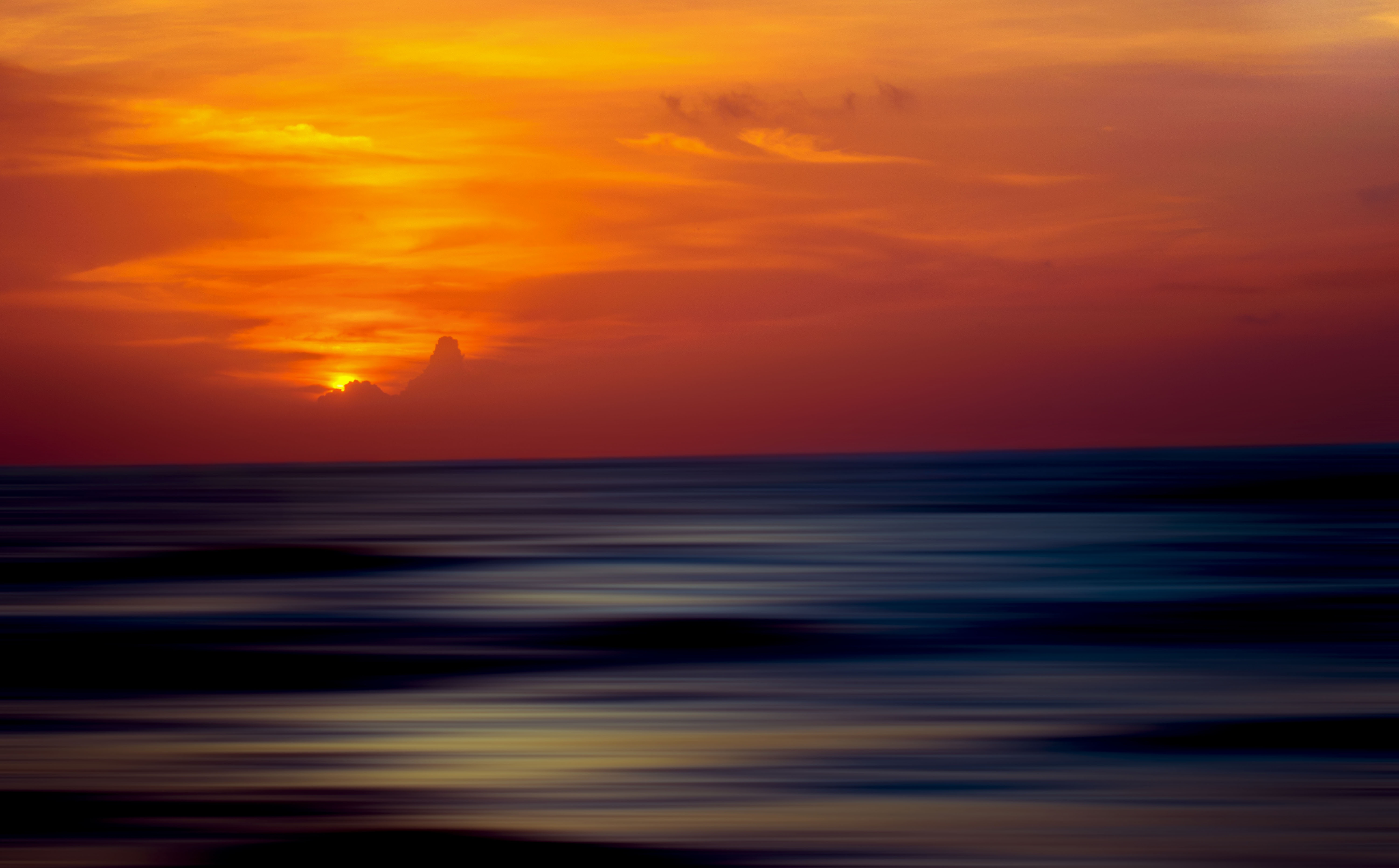 5k Ocean Sunset Ripple Effect, HD Nature, 4k Wallpapers ...