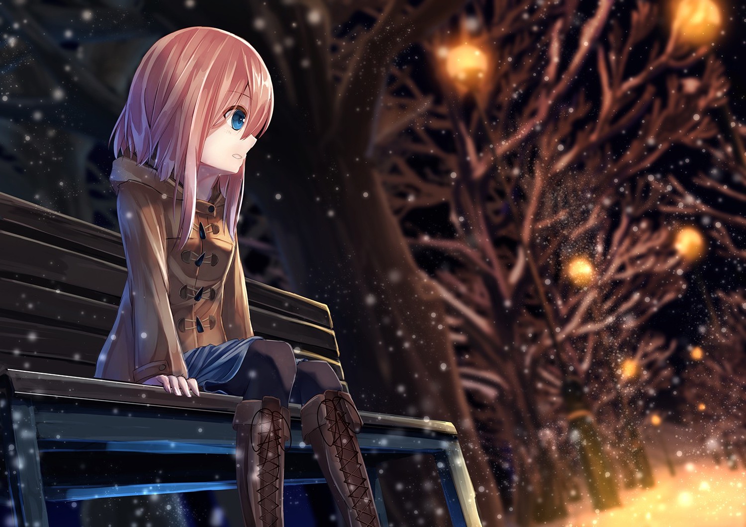 Anime Girl Alone, Hd Anime, 4K Wallpapers, Images -1351