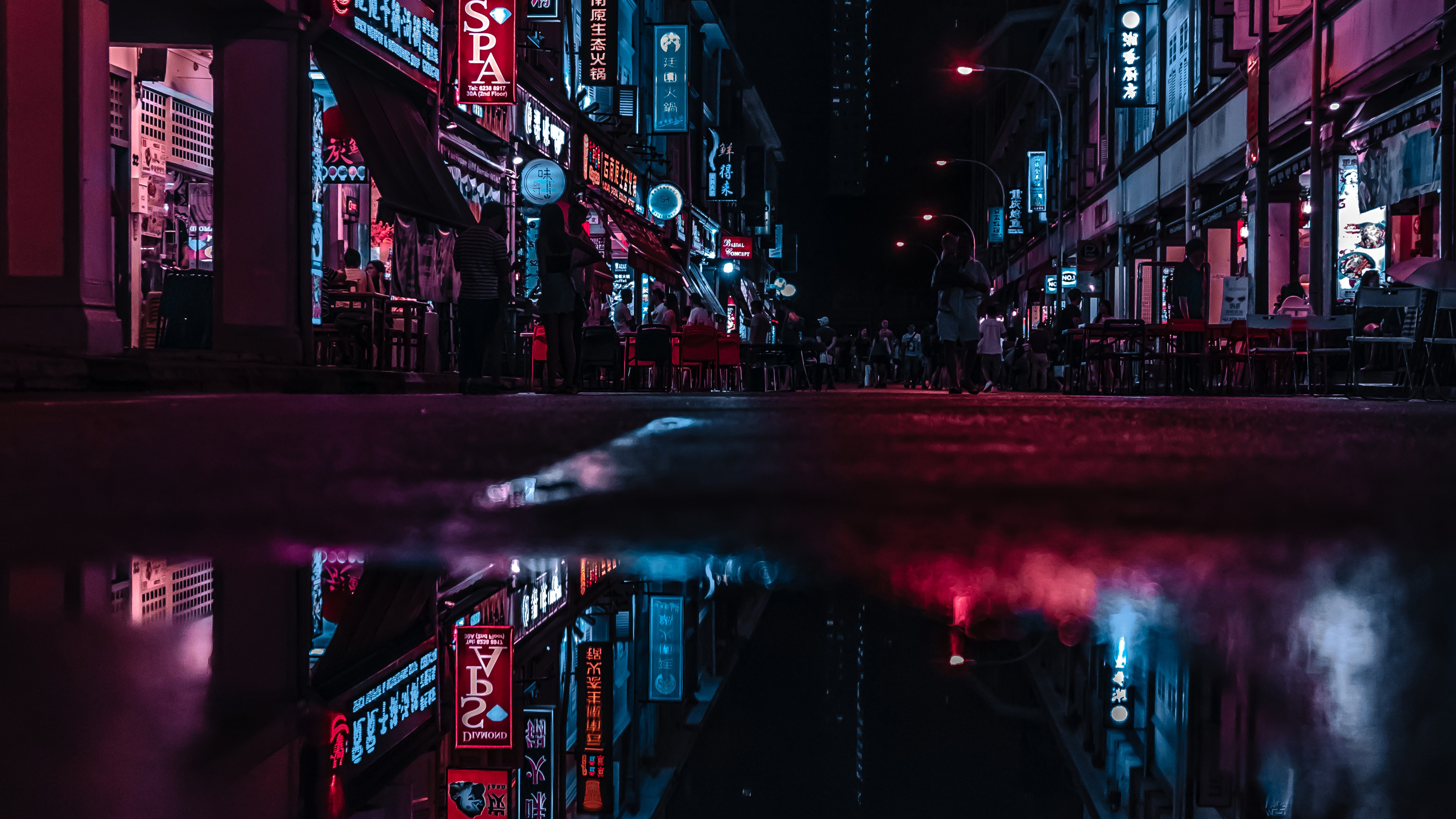 Asia Neon City Lights Reflections Hd Photography 4k Wallpapers