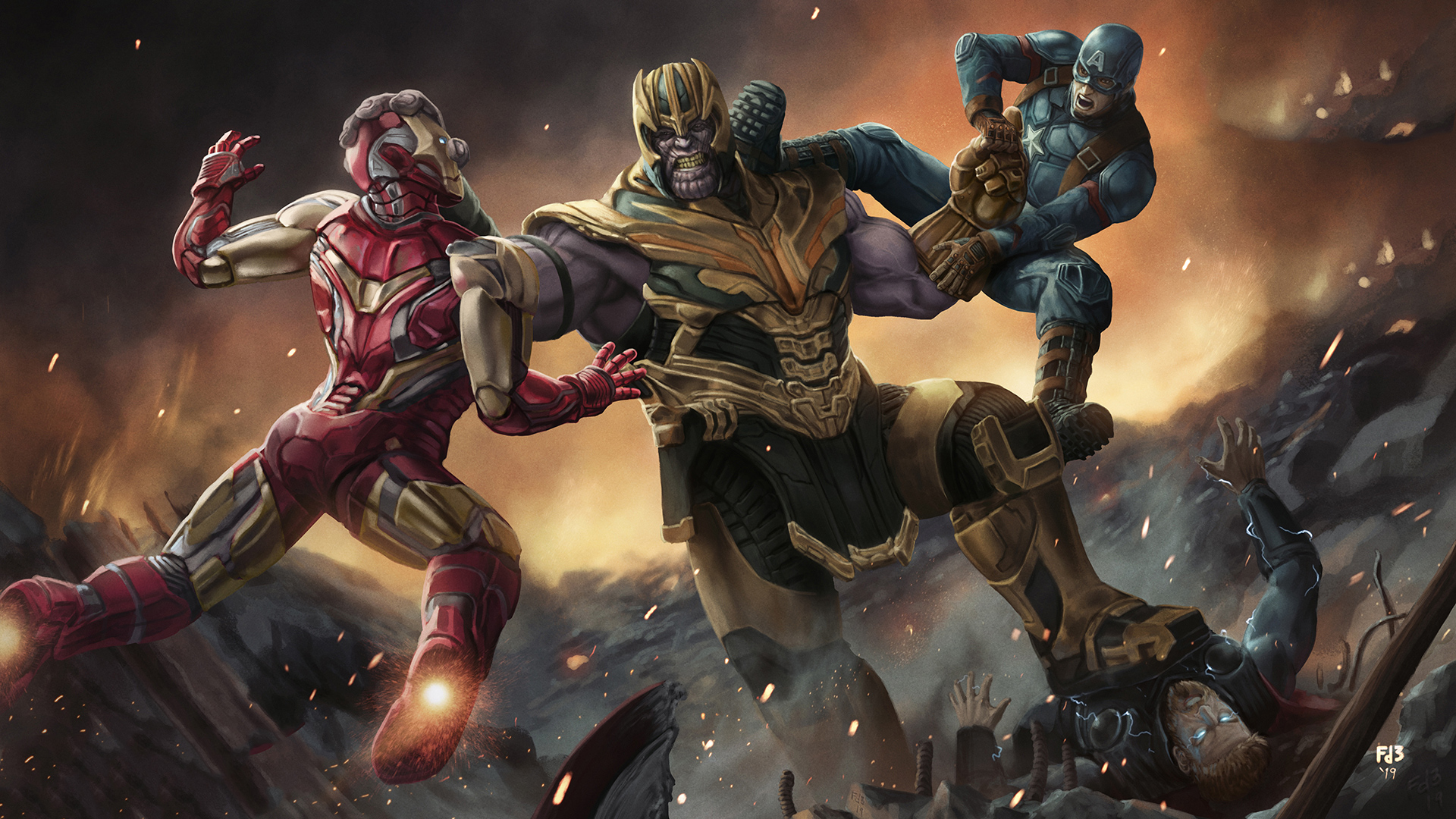 Avengers Endgame Fighting, HD Superheroes, 4k Wallpapers, Images