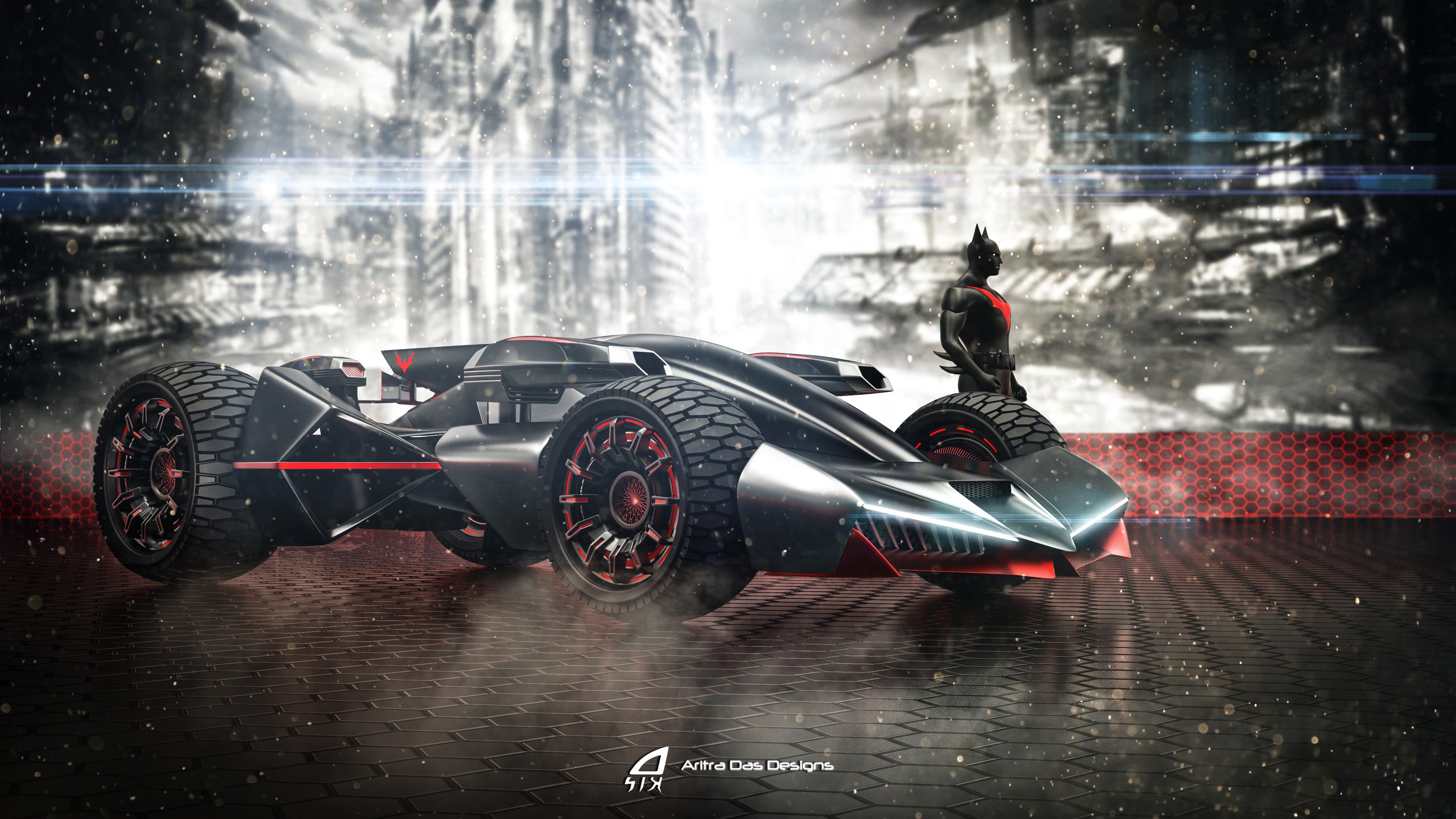 Batmobile Beyond 4k, HD Superheroes, 4k Wallpapers, Images, Backgrounds ...