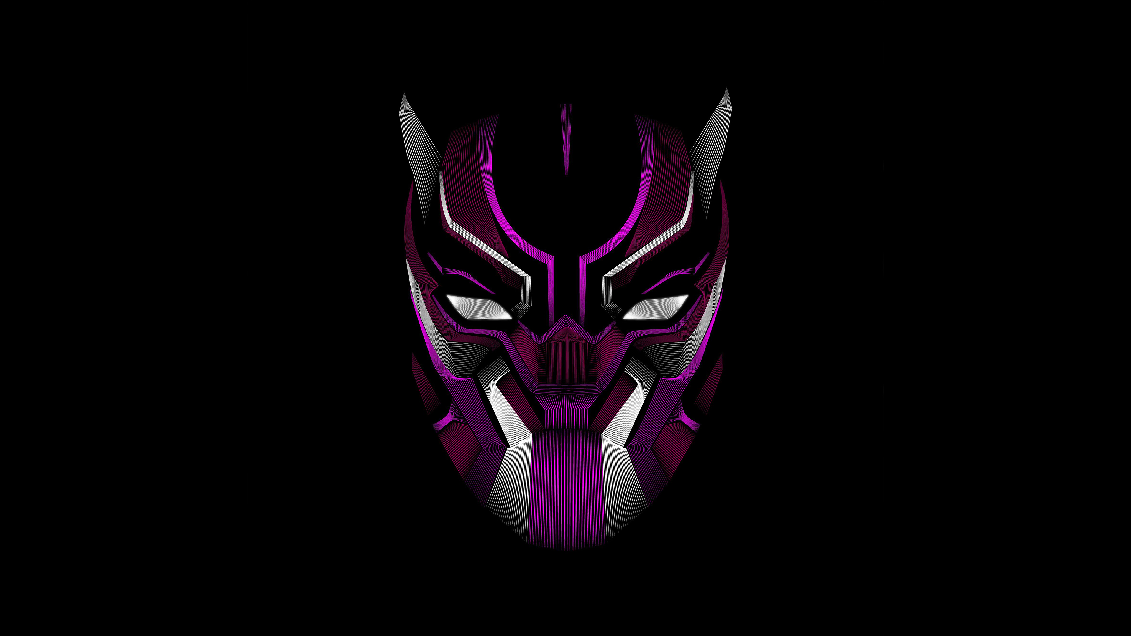  Black  Panther  Mask  Minimalism 4k HD Superheroes 4k 