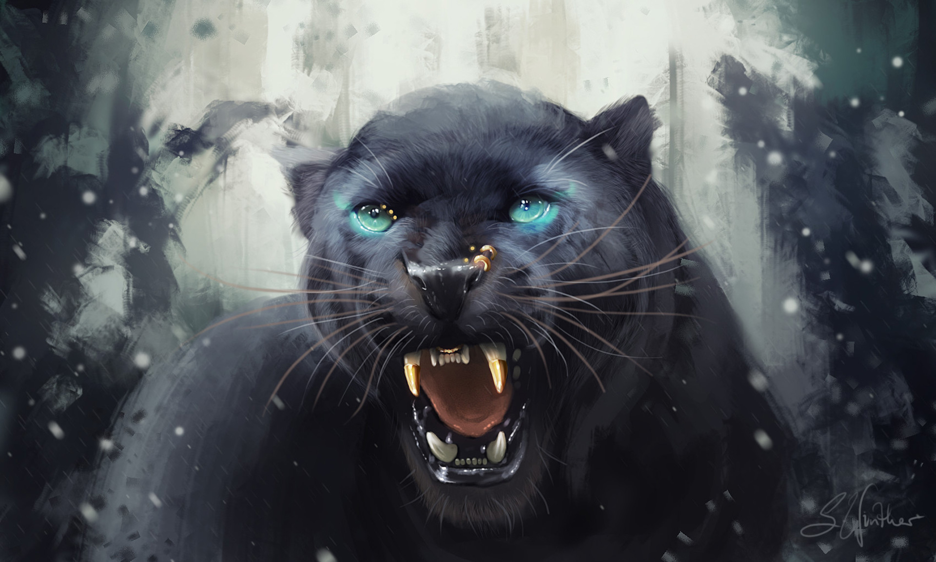 Black Panther Roar Artwork, HD Artist, 4k Wallpapers ...