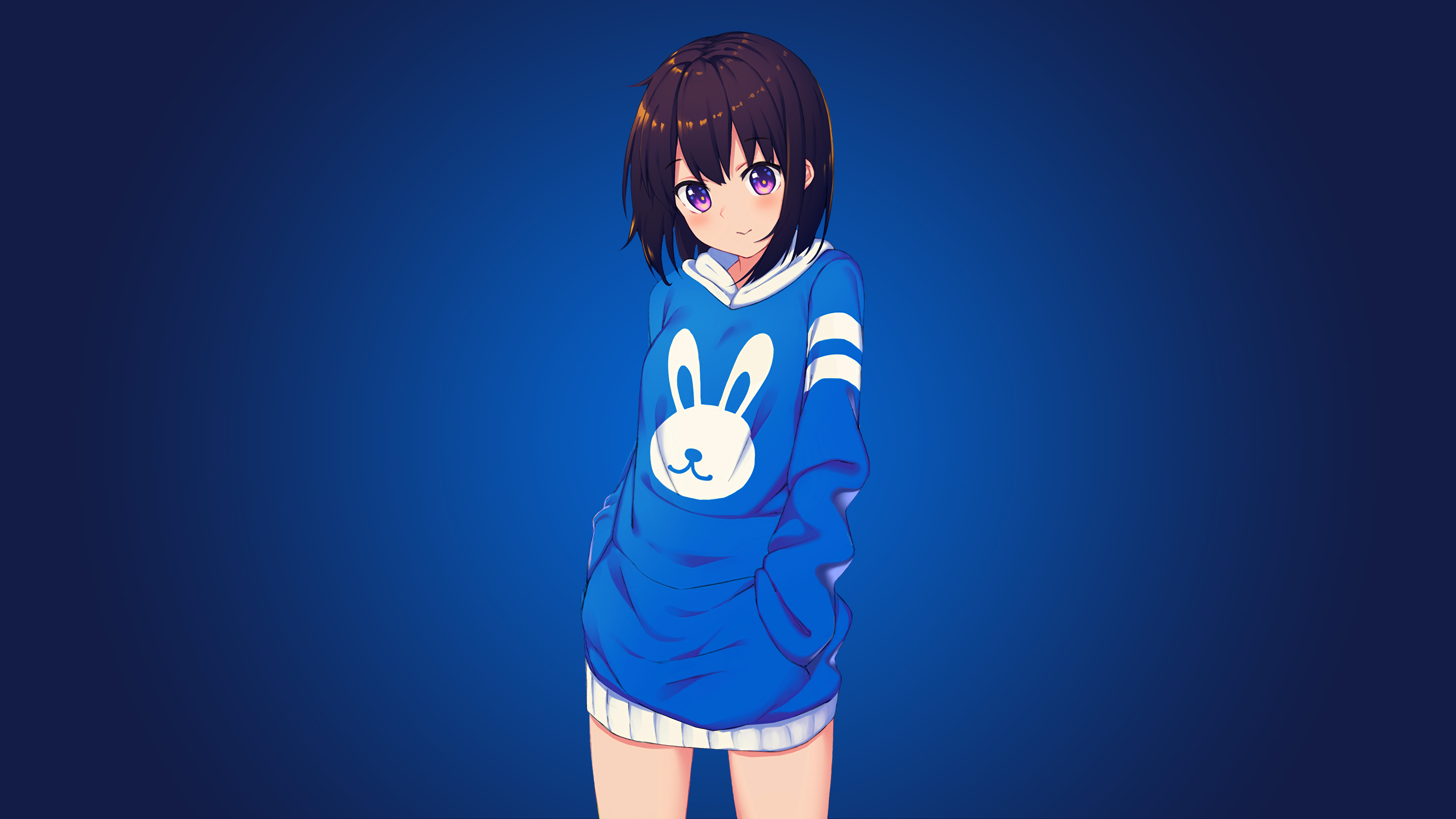 Blue Bunny Girl Anime 4K, Hd Anime, 4K Wallpapers, Images, Backgrounds