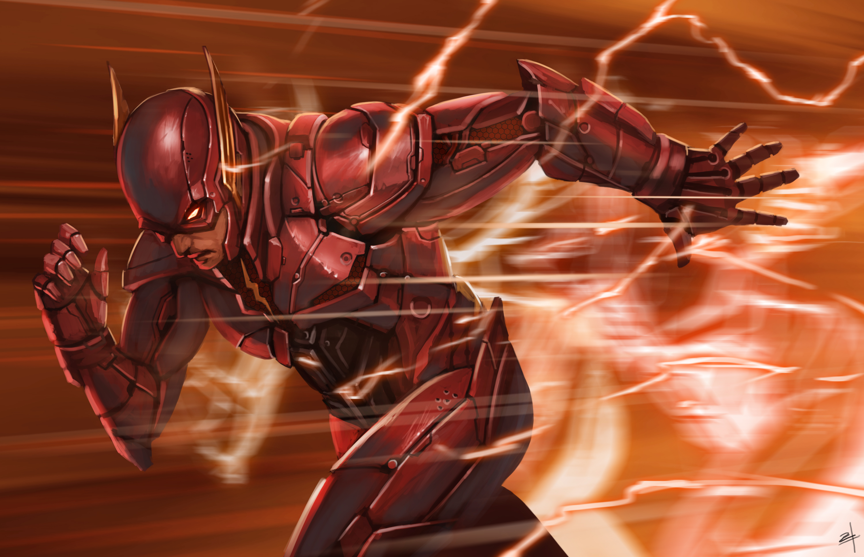 Flash Dc Comics Art 4k, HD Superheroes, 4k Wallpapers, Images