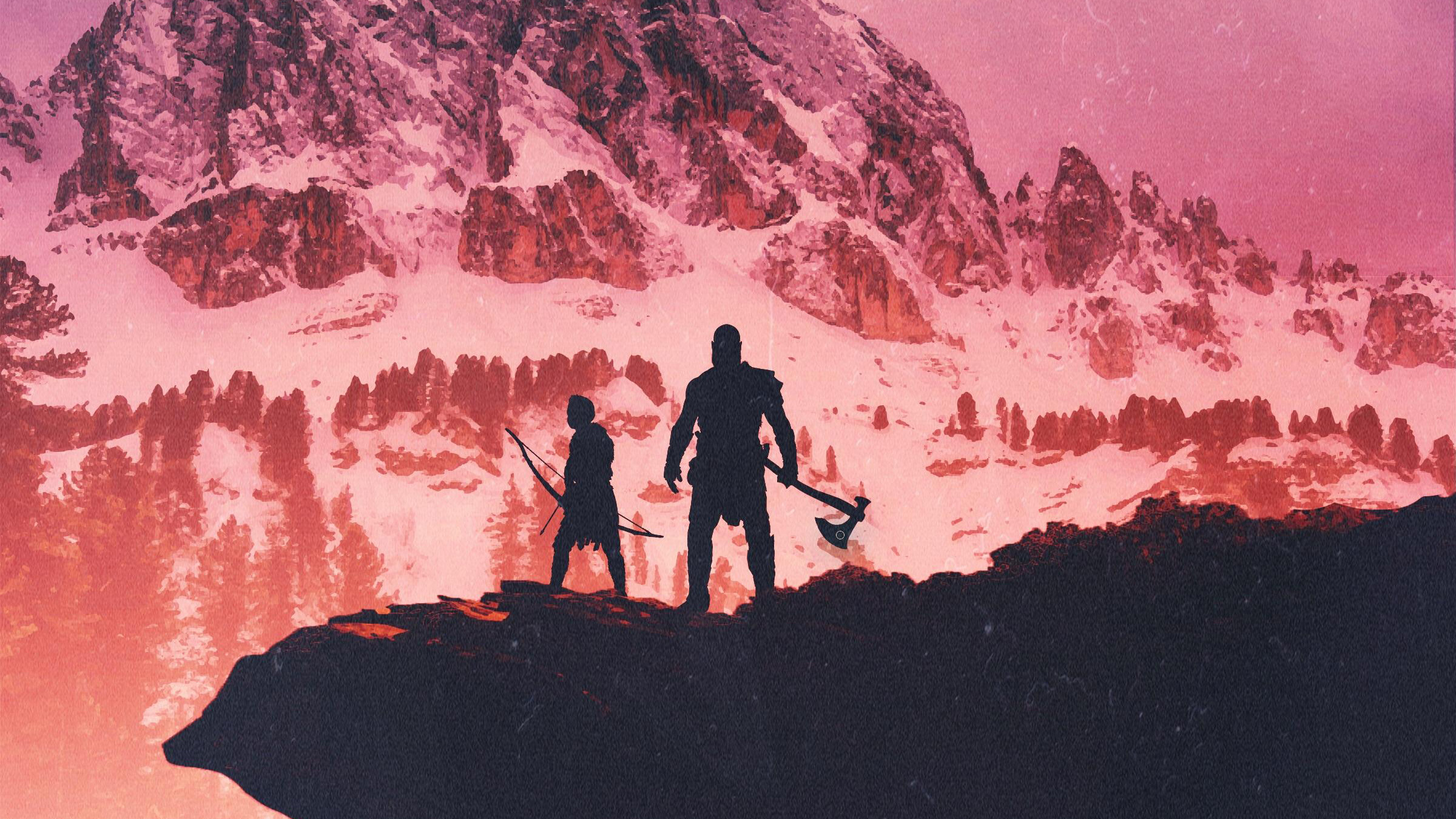 Kratos And Atreus 4K Wallpaper