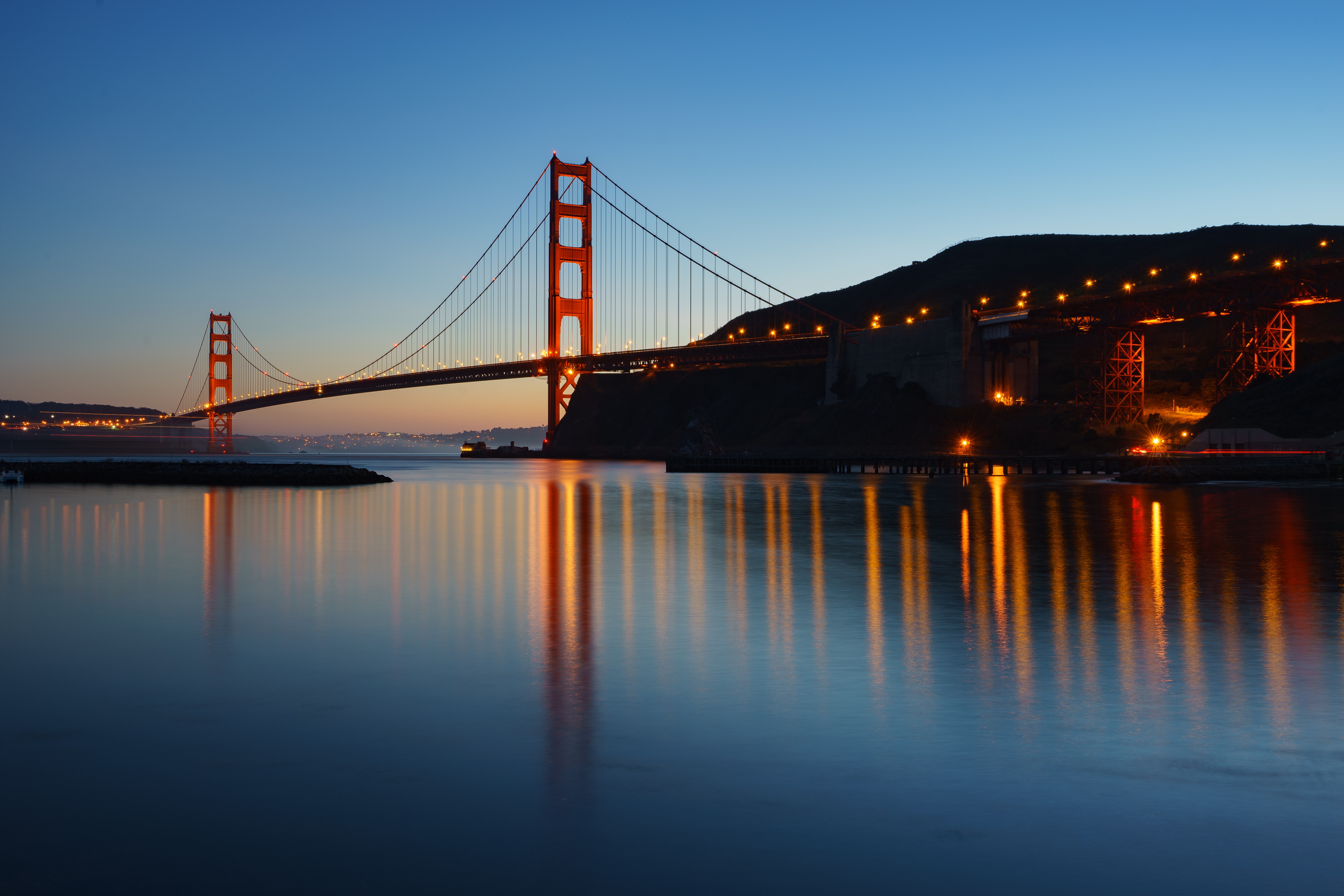 Golden Gate Bridge Evening 5k, HD World, 4k Wallpapers