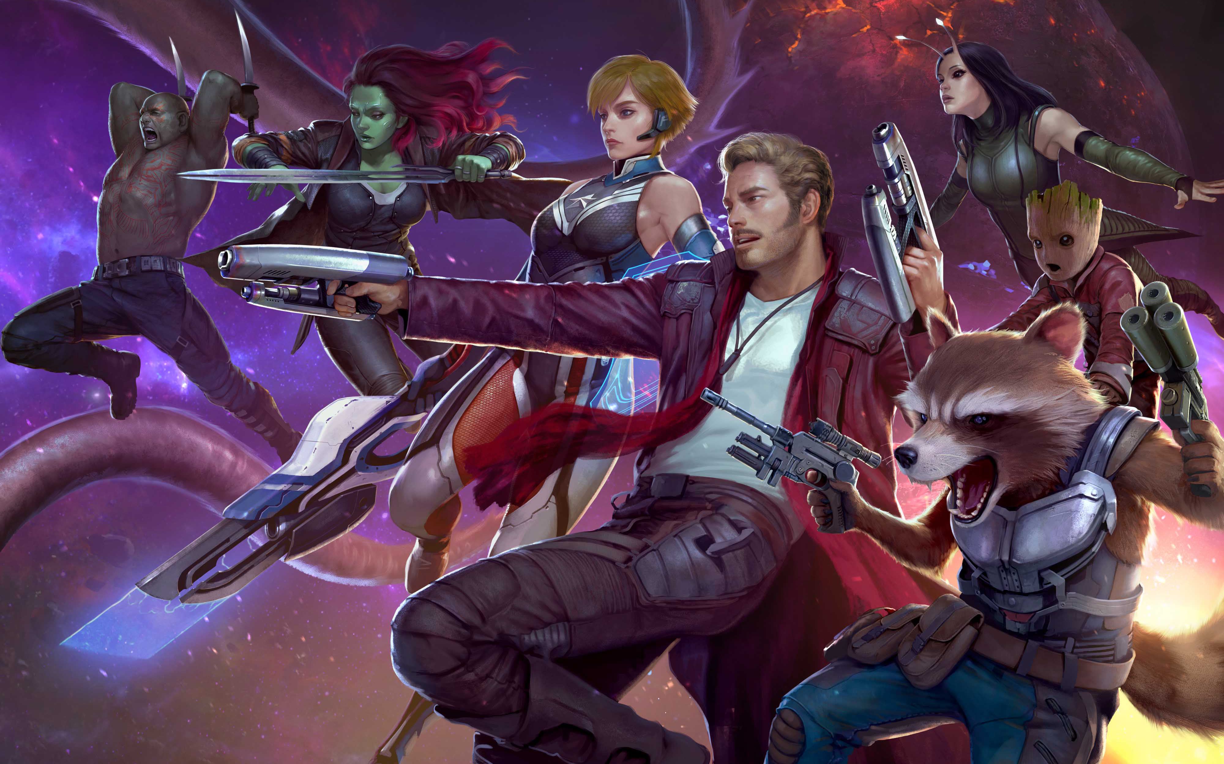 Guardians Of The Galaxy Marvel Future Fight, HD Games, 4k Wallpapers