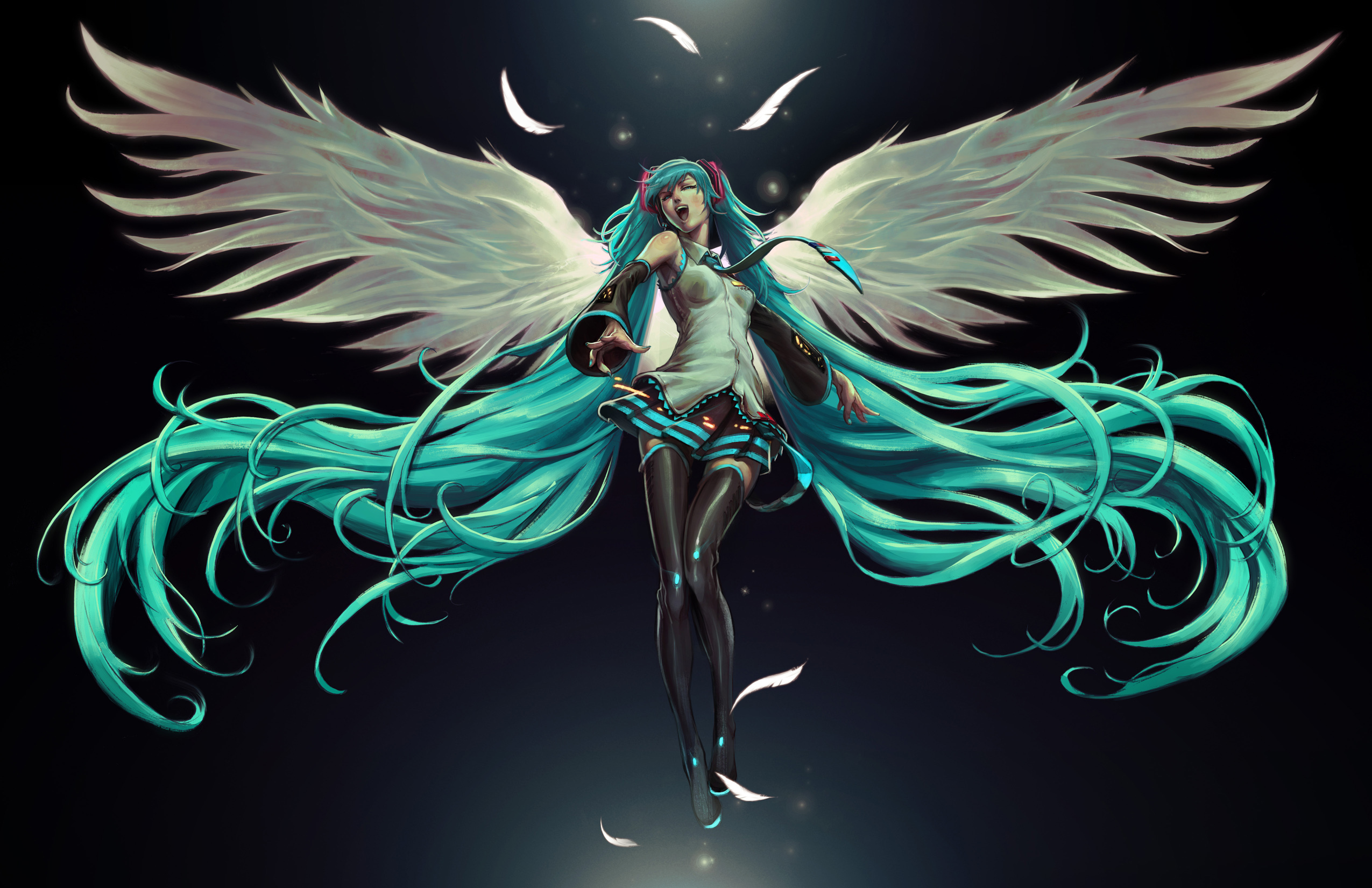 Girl Anime Blue Pink Wings 4k Wallpaper Best Wallpapers | Images and ...