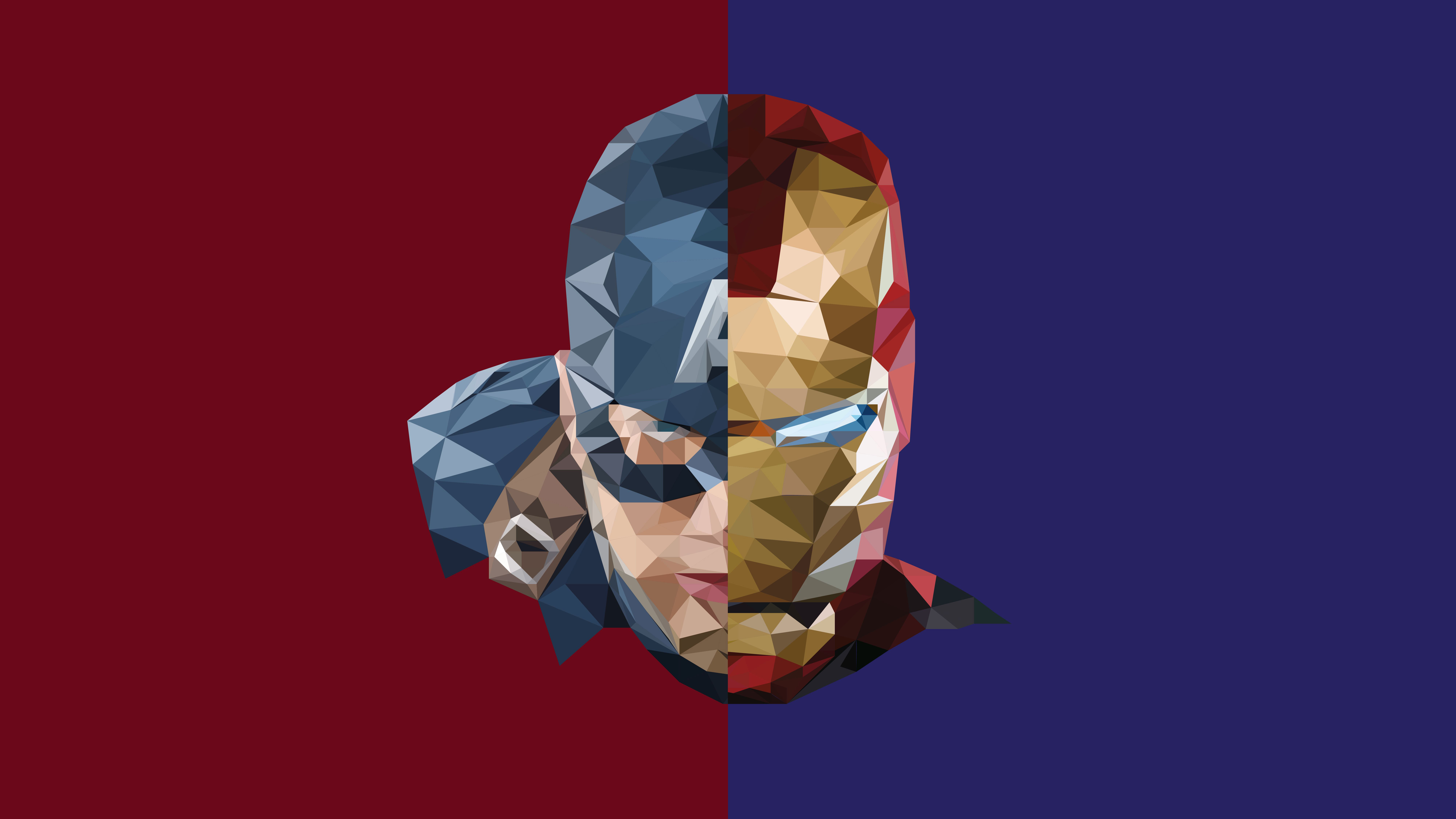 Iron Man Captain America Abstract, HD Superheroes, 4k Wallpapers