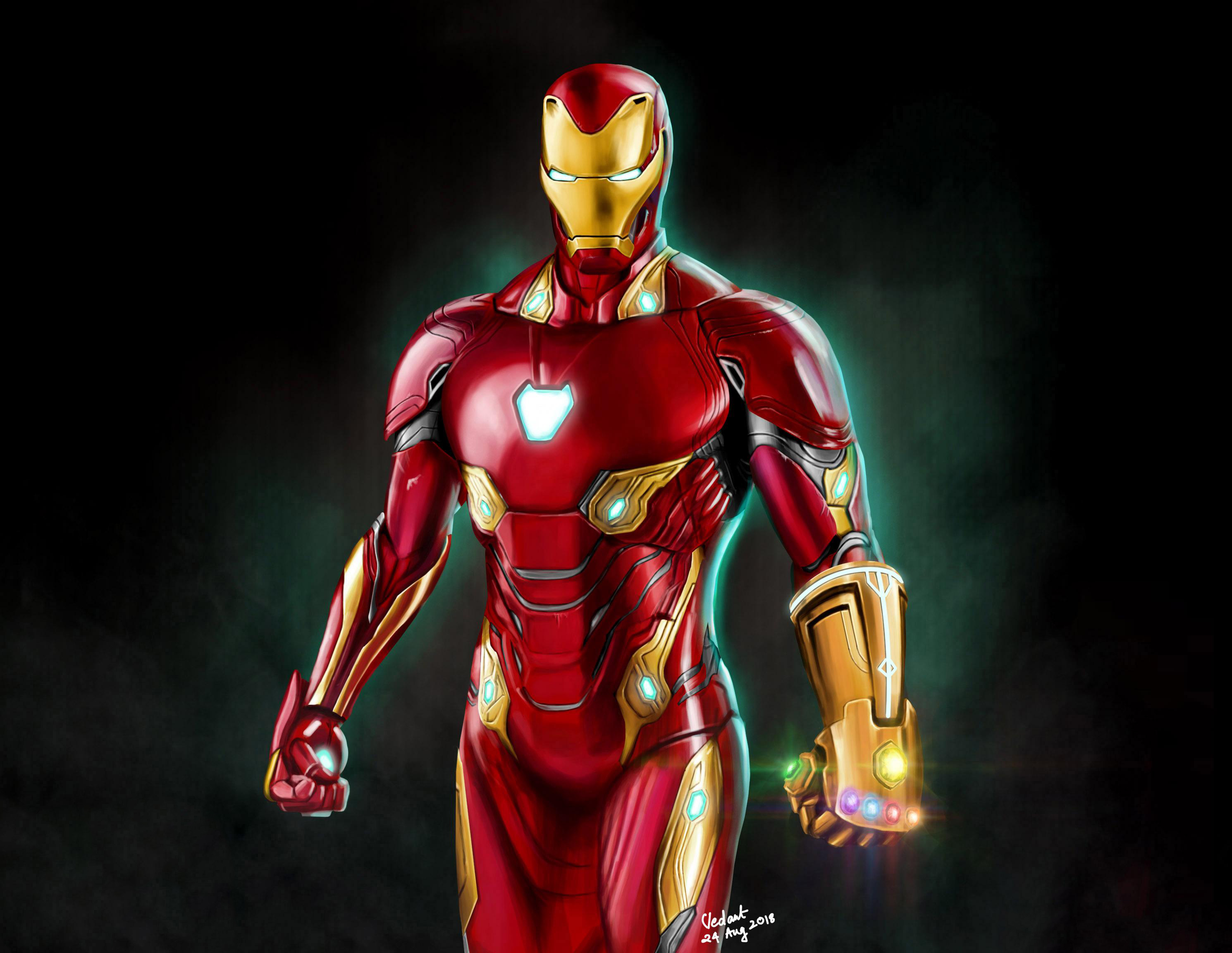 Iron Man Infinity Gauntlet Artwork, HD Superheroes, 4k ...