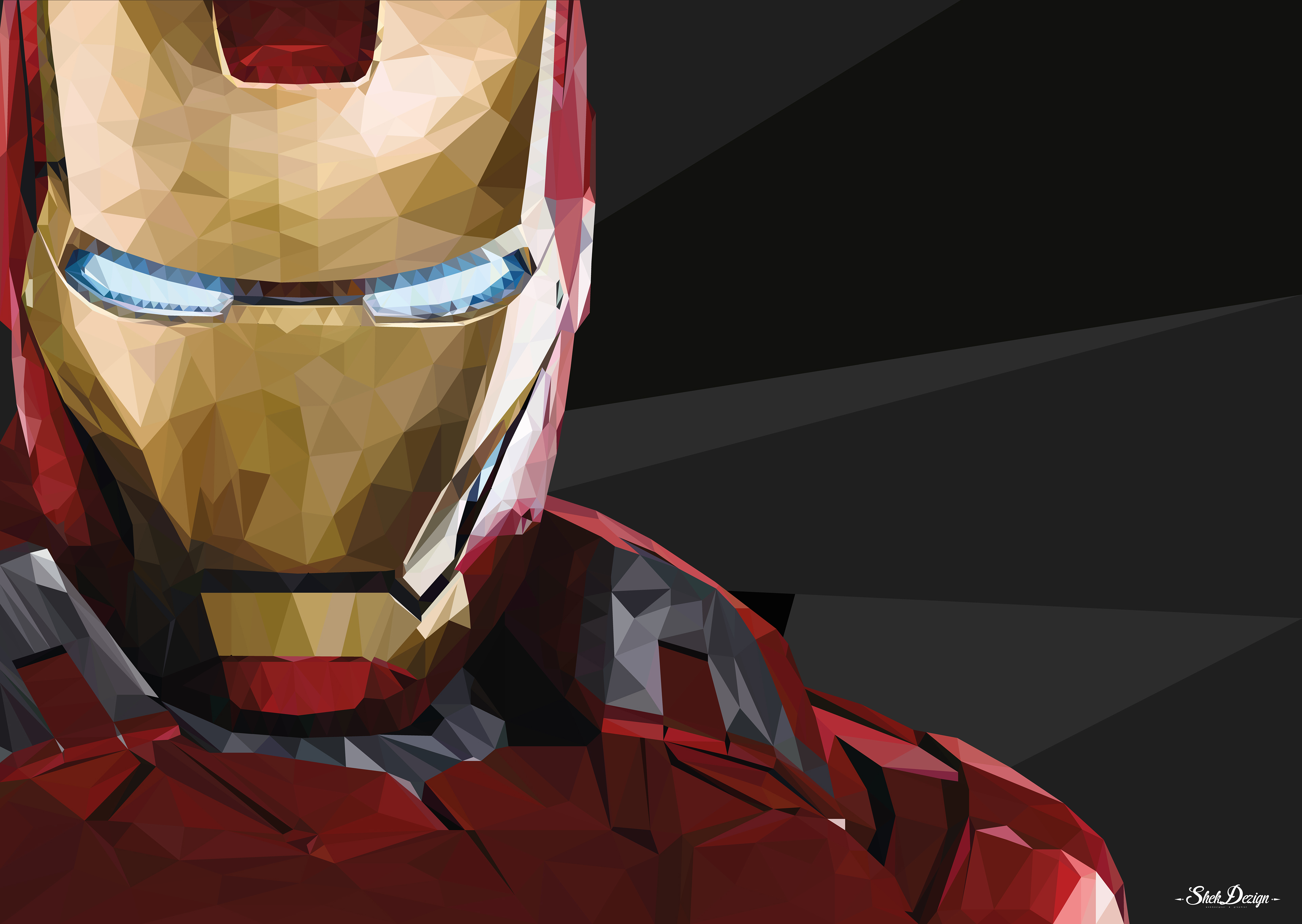 Iron Man Low Poly, HD Superheroes, 4k Wallpapers, Images ...