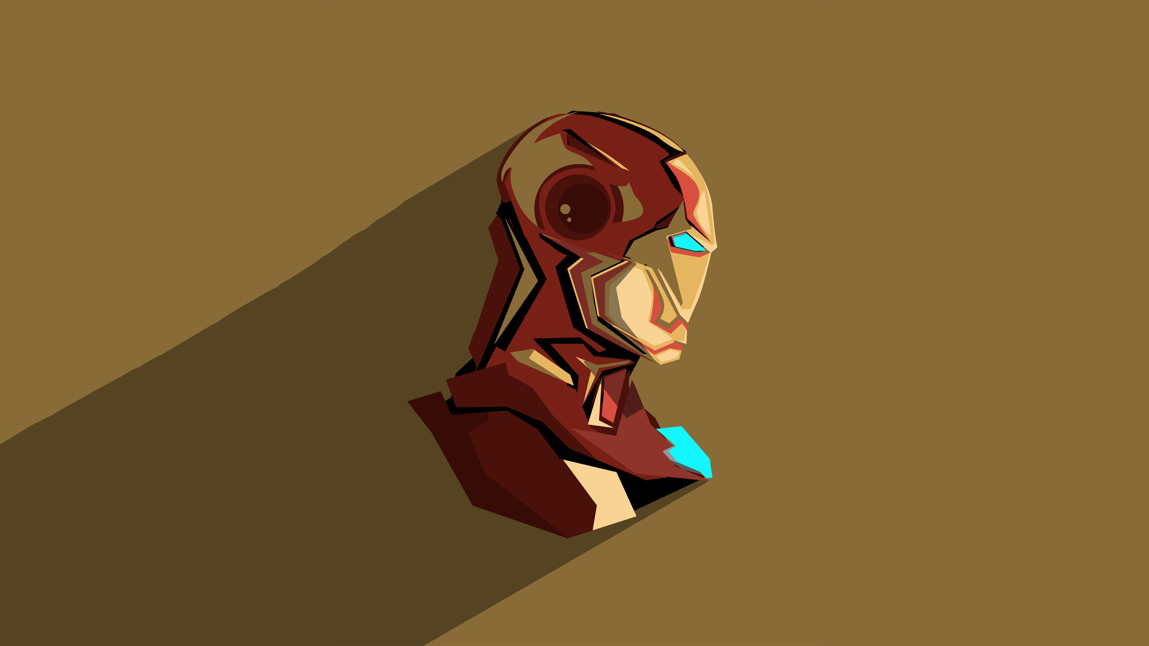  Iron  Man  Pop Head  Minimalism HD  Superheroes 4k 