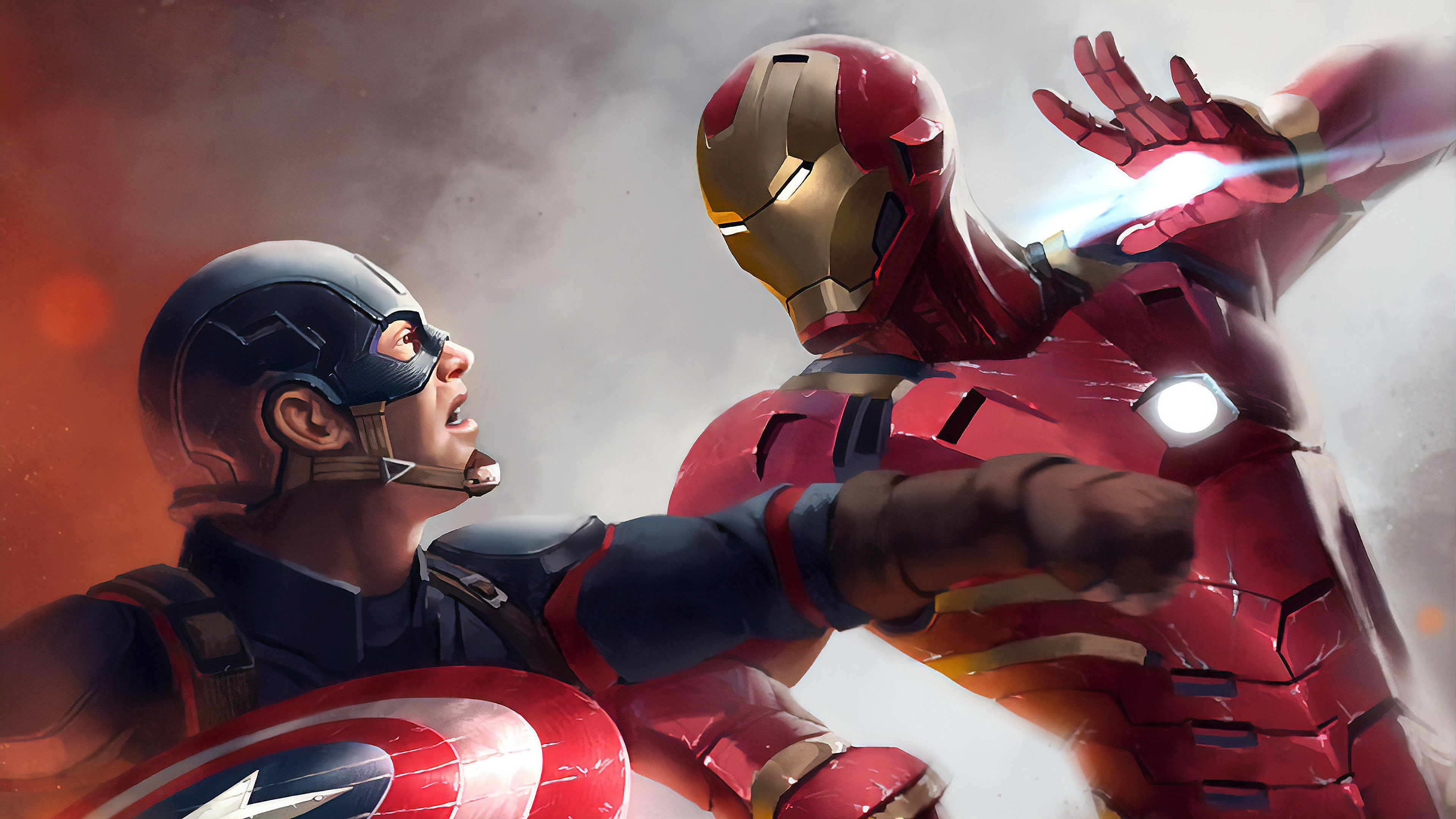  Iron  Man  Vs  Captain  America  4k HD Superheroes 4k 