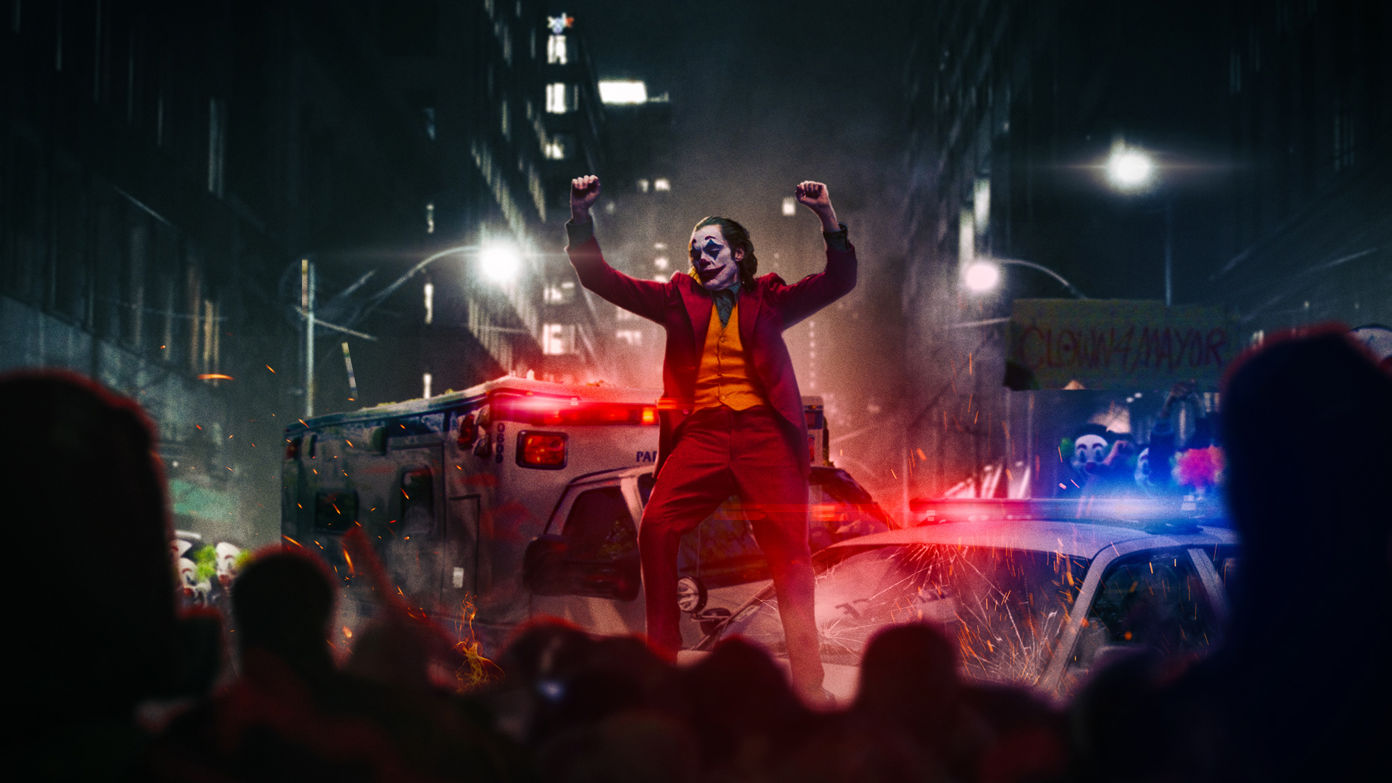 Joker Dancing On Police Car, HD Superheroes, 4k Wallpapers, Images