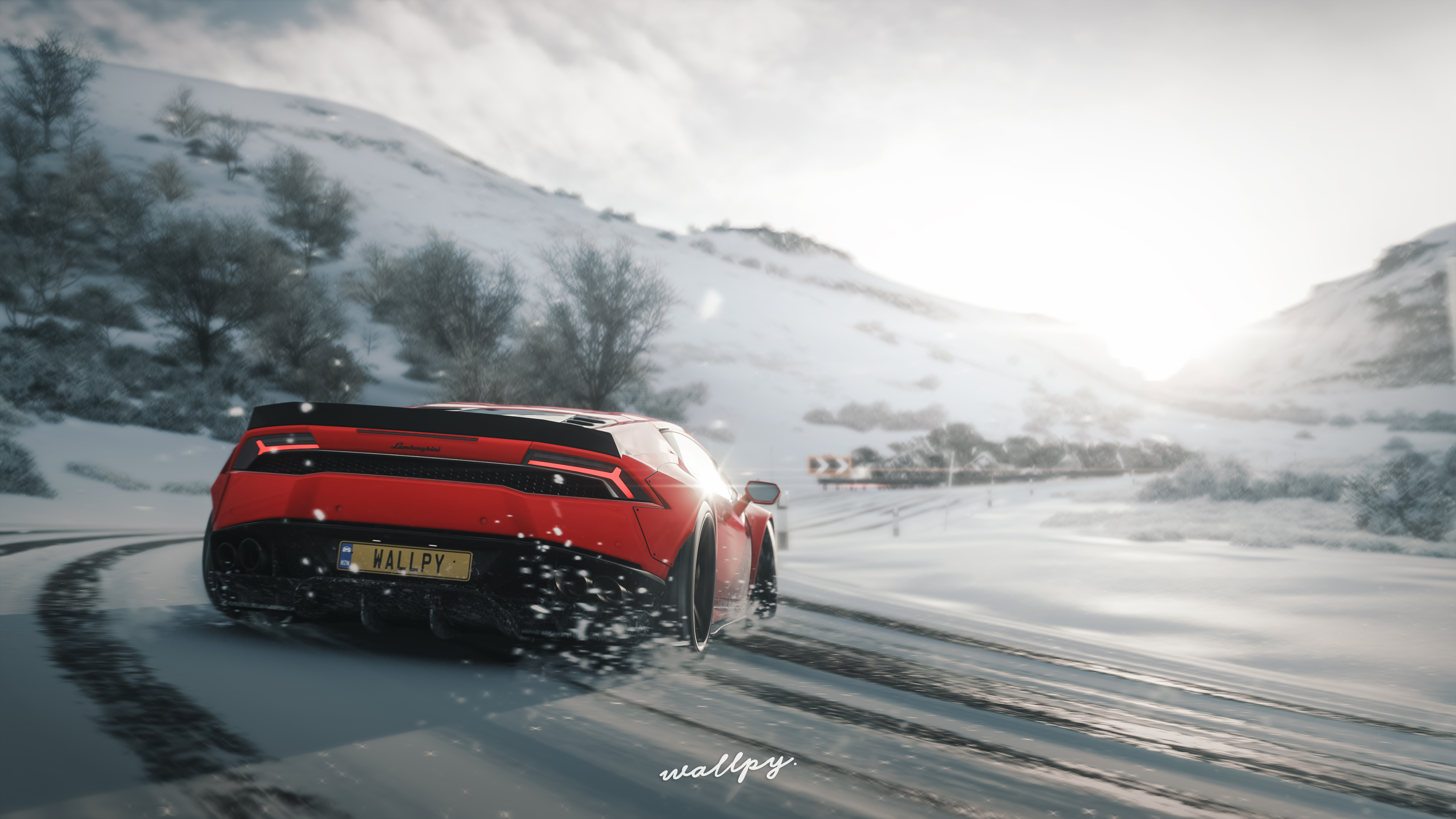 Lamborghini Huracan Drift In Snow Forza Horizon 4, HD Games, 4k