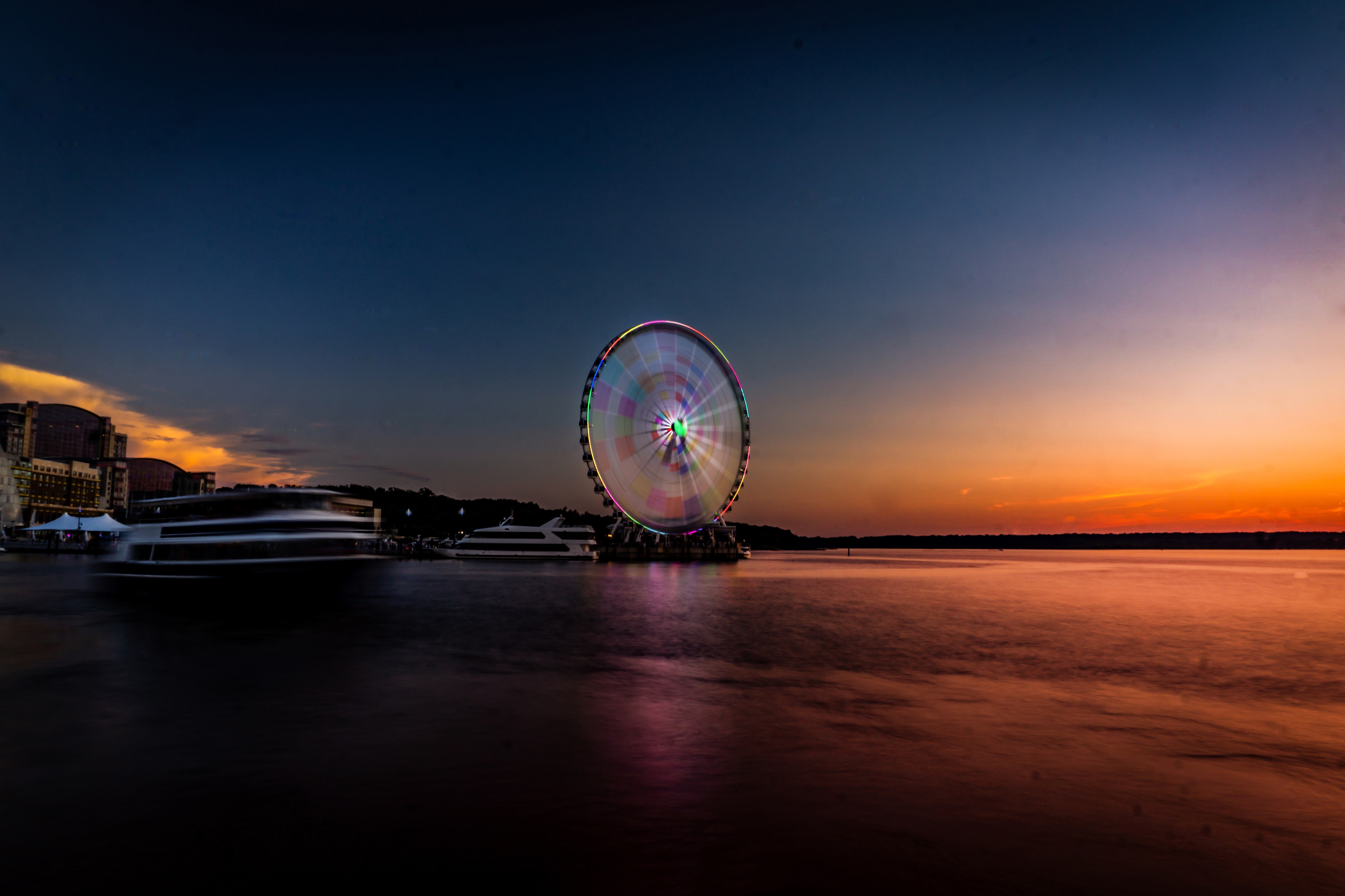 Longexposure Beautiful Ferris Wheel 5k, HD Photography, 4k Wallpapers