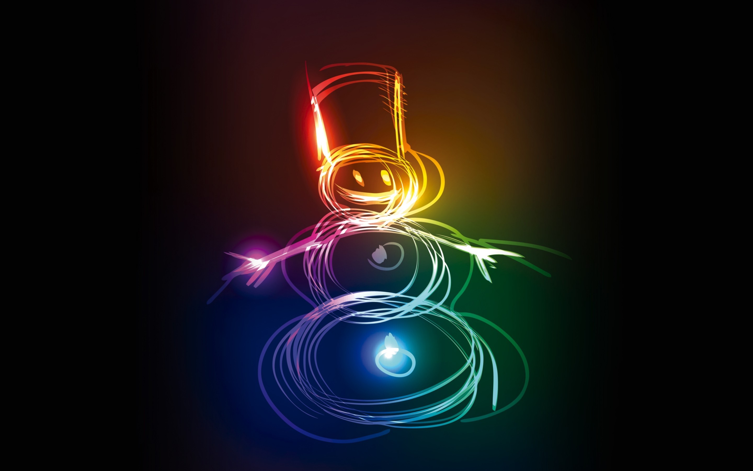 Neon Snowman Creative, HD Creative, 4k Wallpapers, Images ...