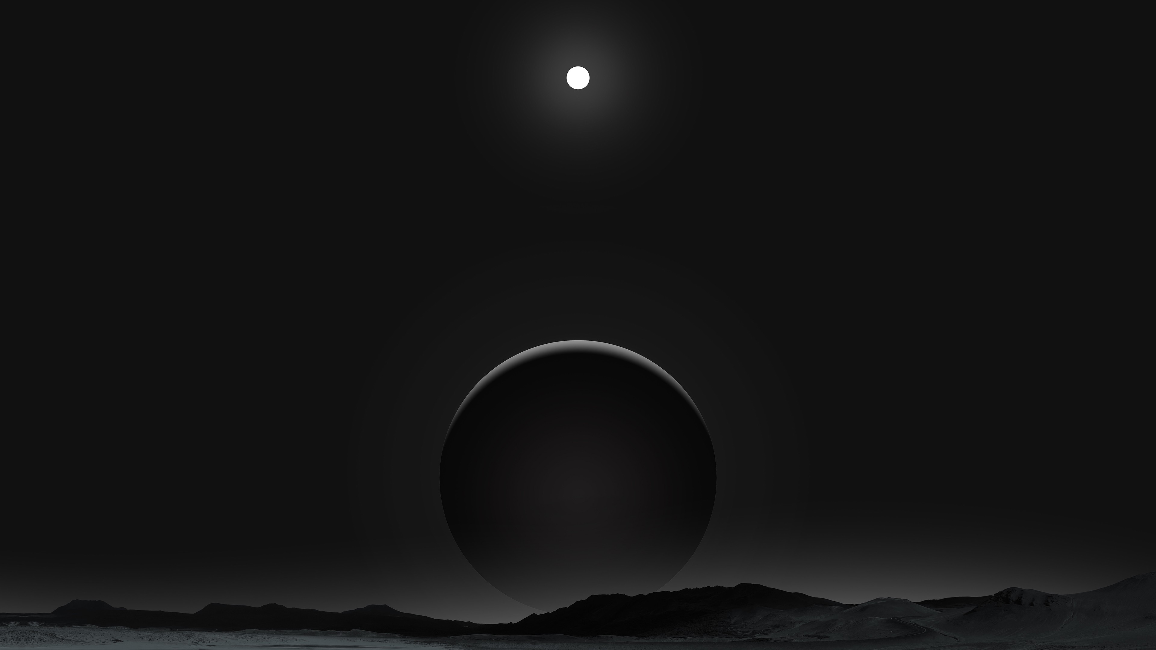 Planet Dark Black Moon 4K, Hd Artist, 4K Wallpapers, Images