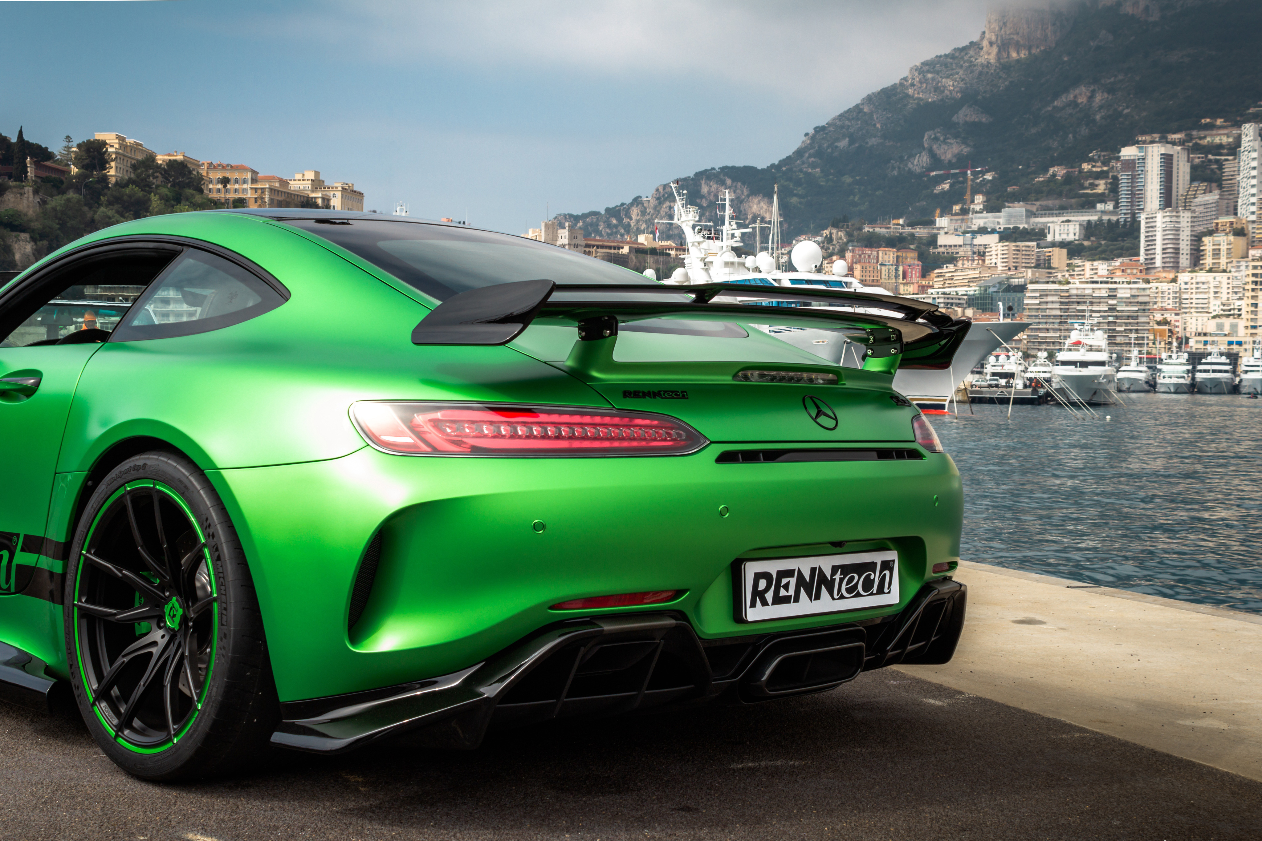 1366x768 Renntech Mercedes AMG GT R 2018 Rear 1366x768 Resolution HD 4k