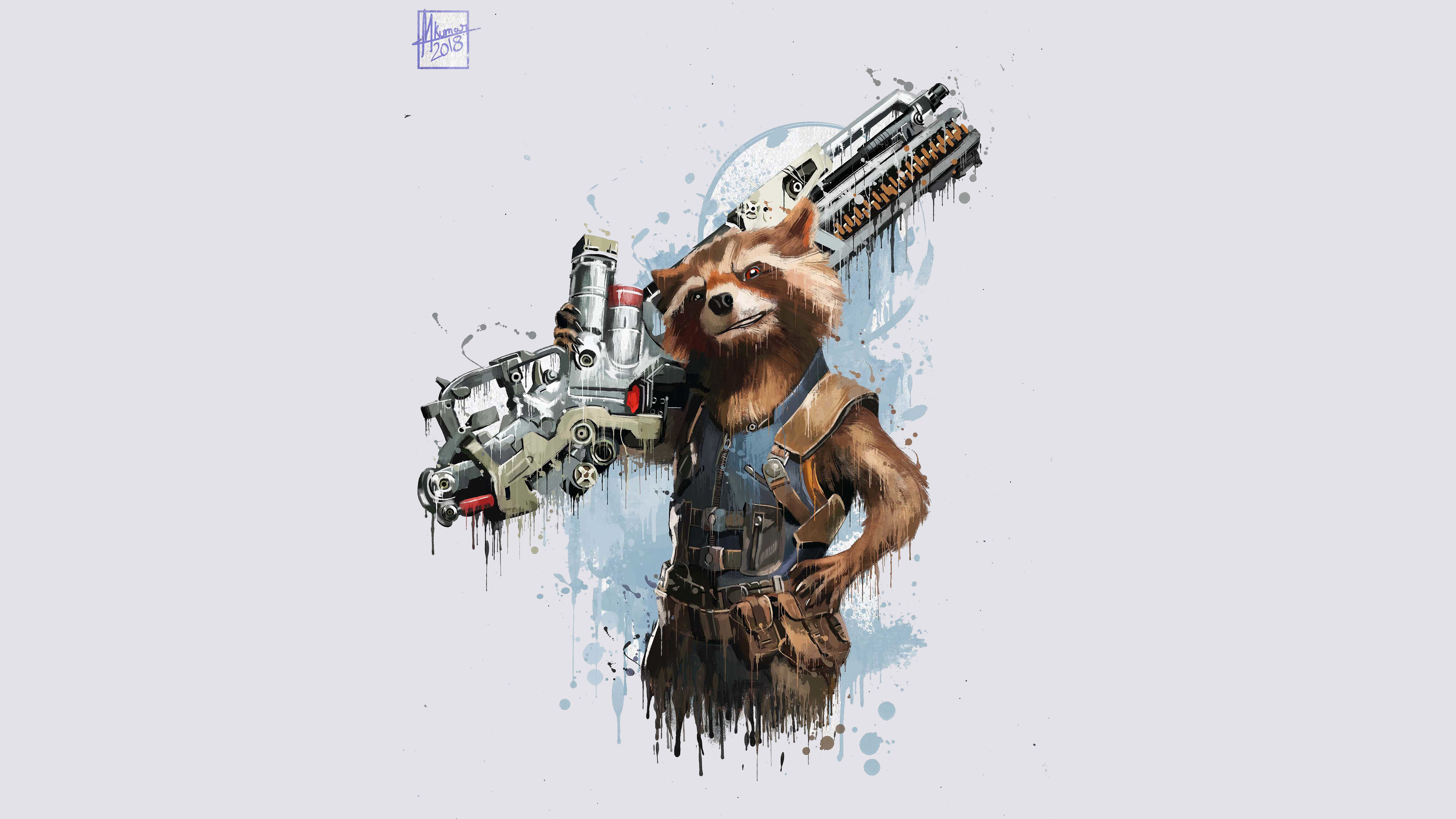 Rocket Raccoon In Avengers Infinity War 2018, HD Movies, 4k Wallpapers