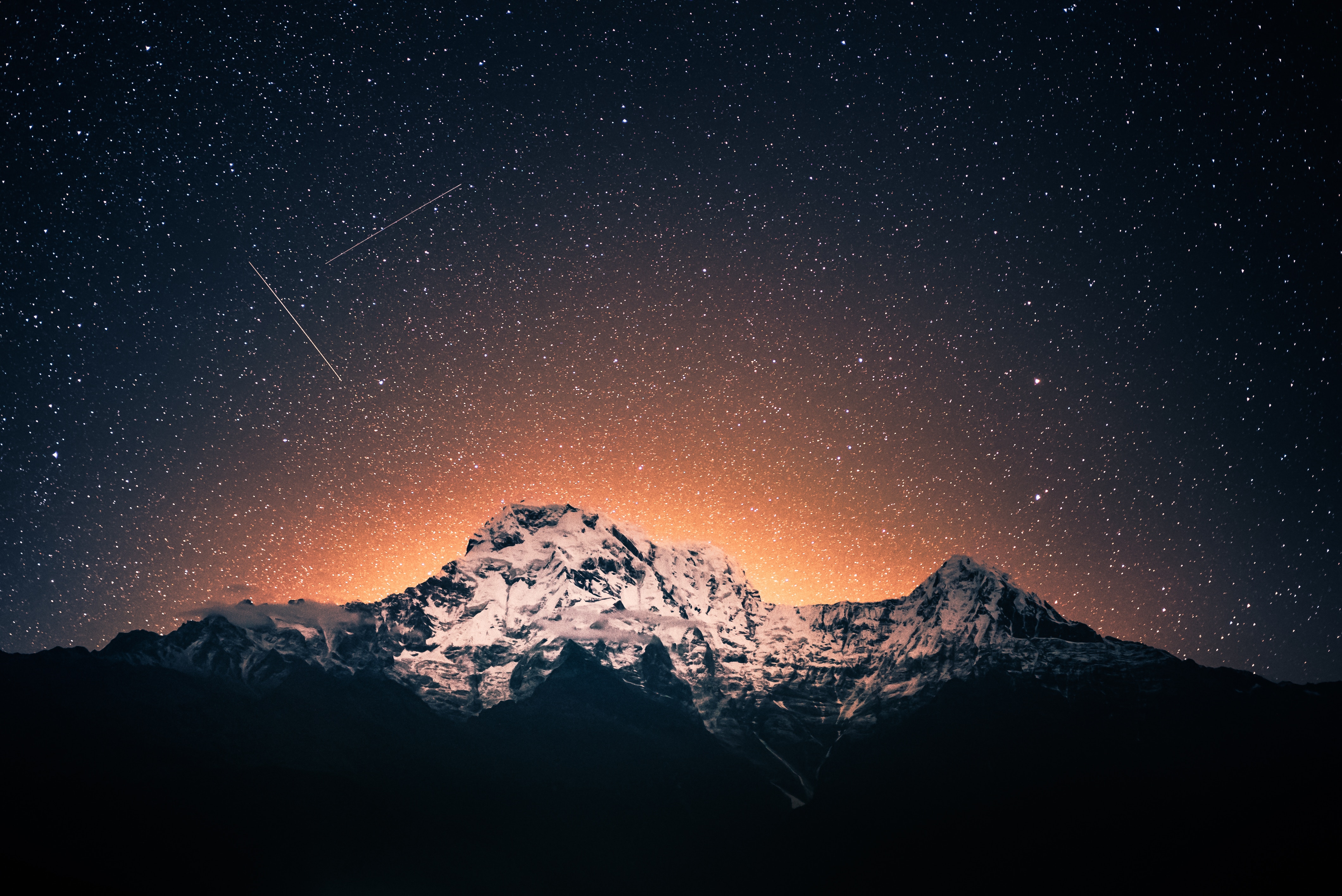 Galaxy Stars Over Mountain Wallpaper Hd Nature 4k Wal - vrogue.co