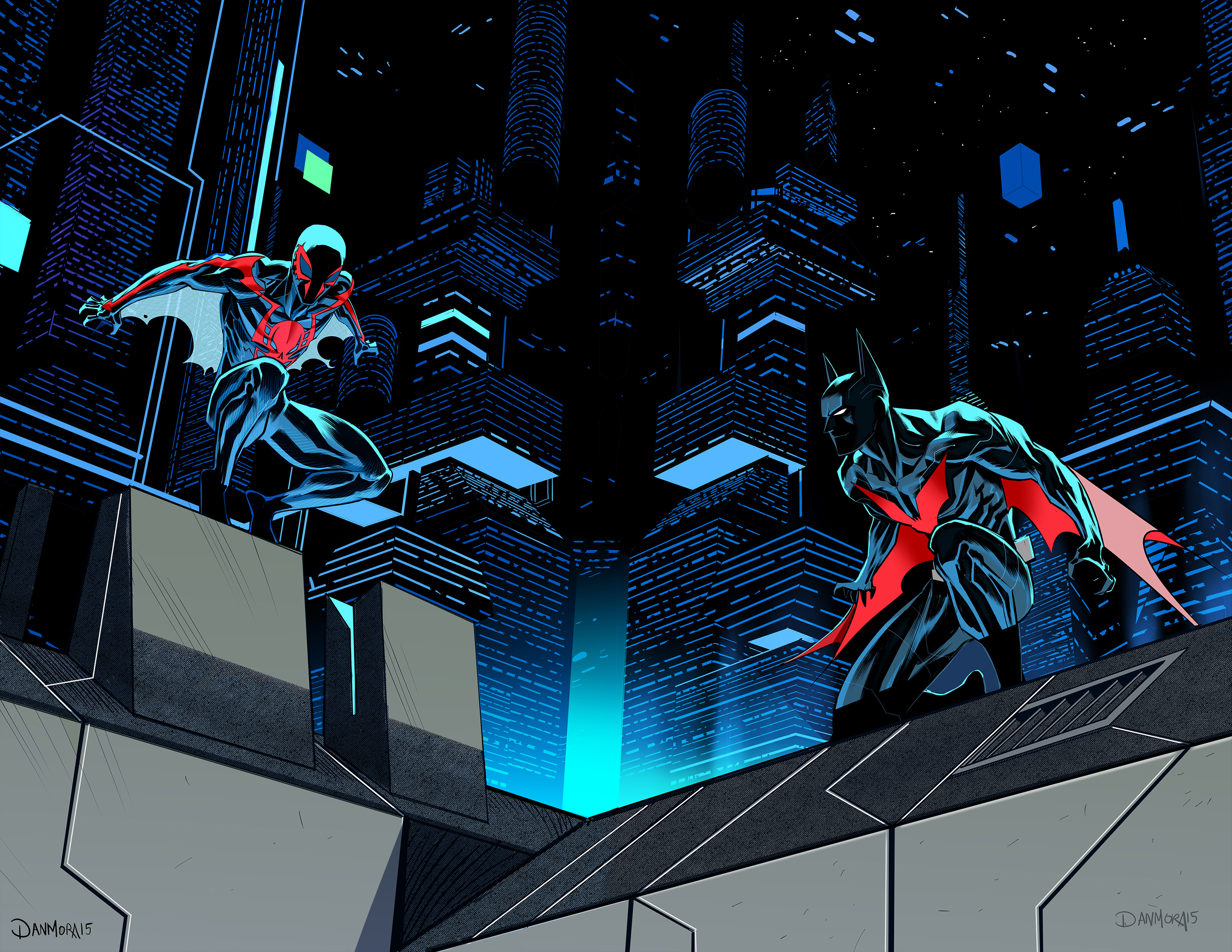 Spiderman 2099 And Batman, HD Superheroes, 4k Wallpapers, Images