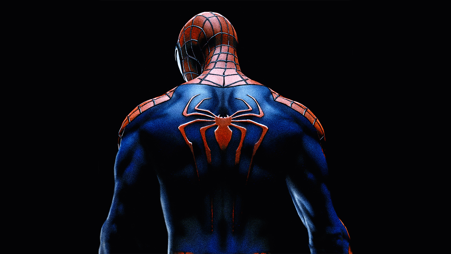 Человек паук со спины