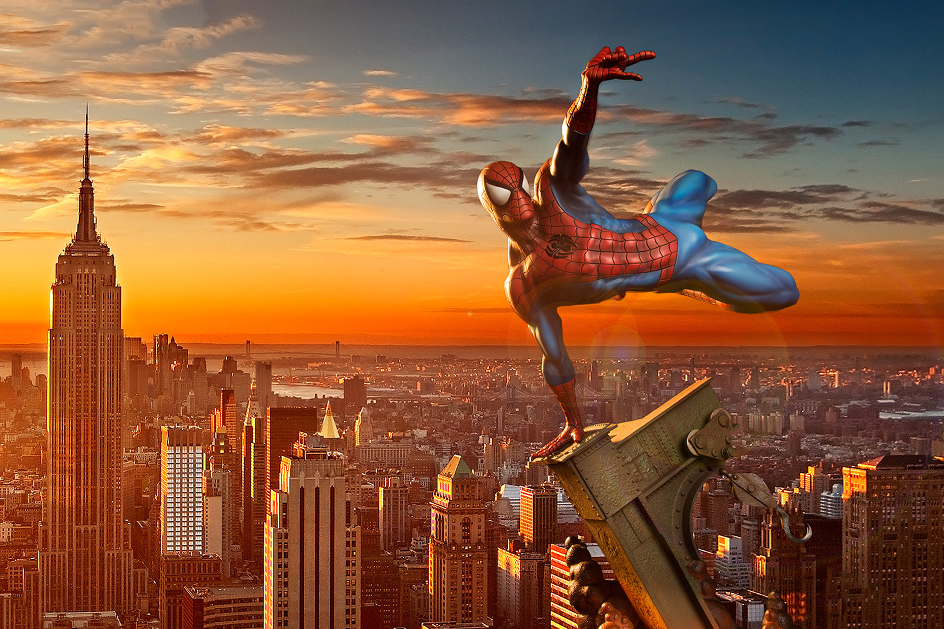 1920x1080 Spiderman In New  York  City Laptop Full HD 1080P 