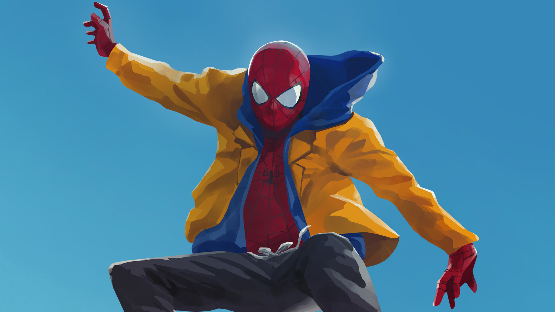 1920x1080 Spiderman Into The Spider Verse Digital Artwork Laptop Full Hd 1080p Hd 4k Wallpapers 7219