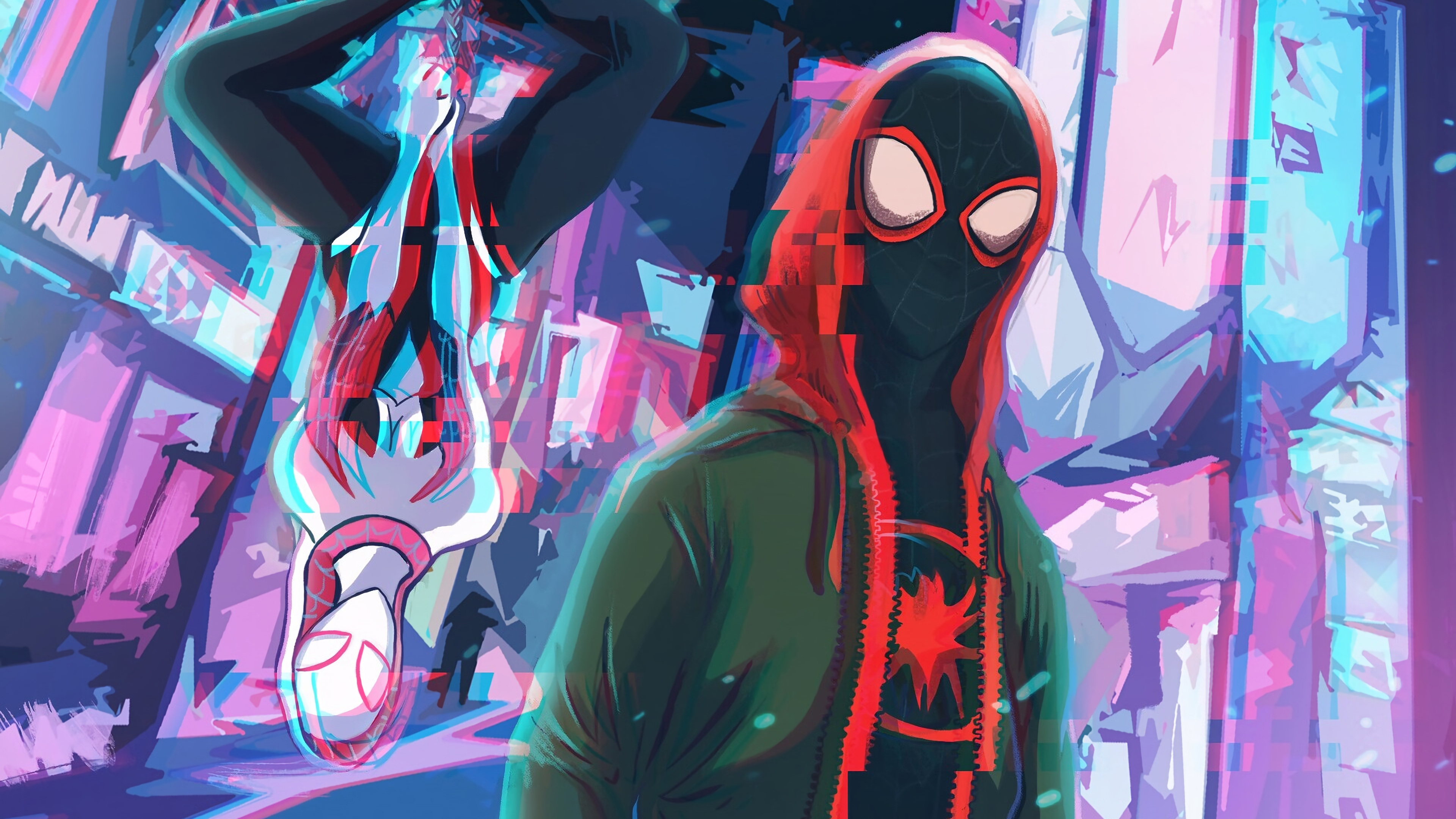 Spiderman Into The Spiderverse4k, HD Superheroes, 4k Wallpapers, Images