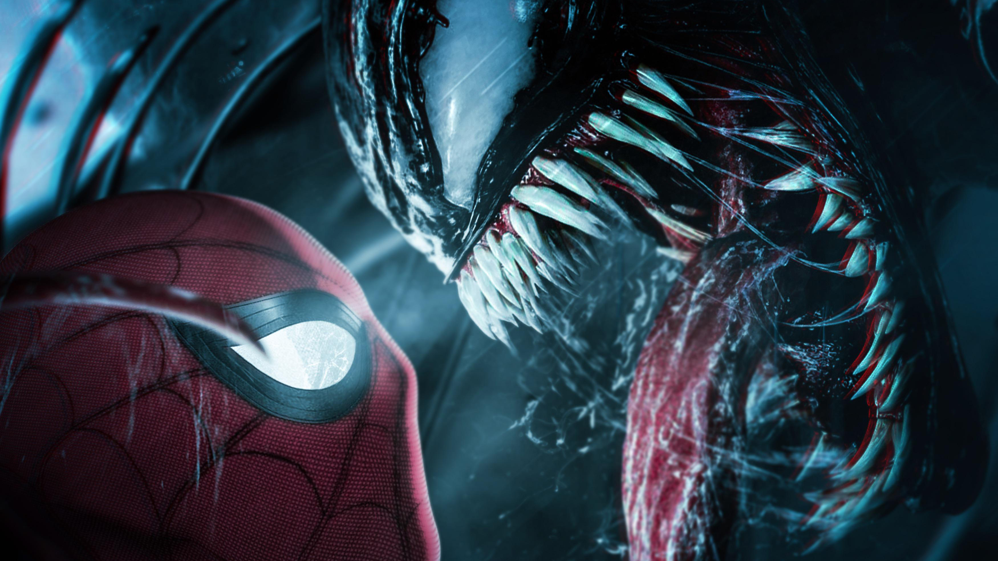 Spiderman Meets Venom 4k, HD Superheroes, 4k Wallpapers, Images