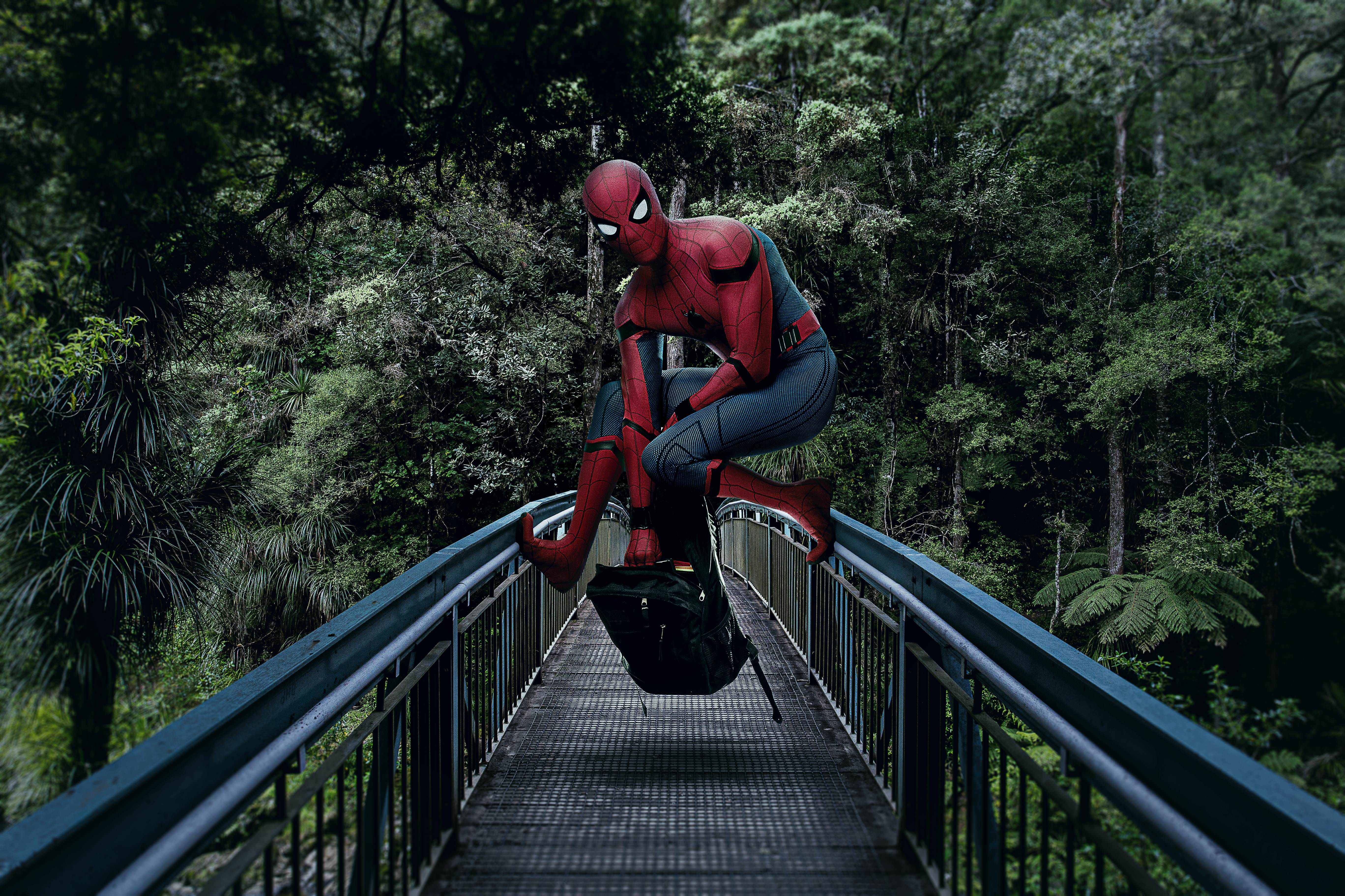 Spiderman On The Bridge, HD Superheroes, 4k Wallpapers, Images 