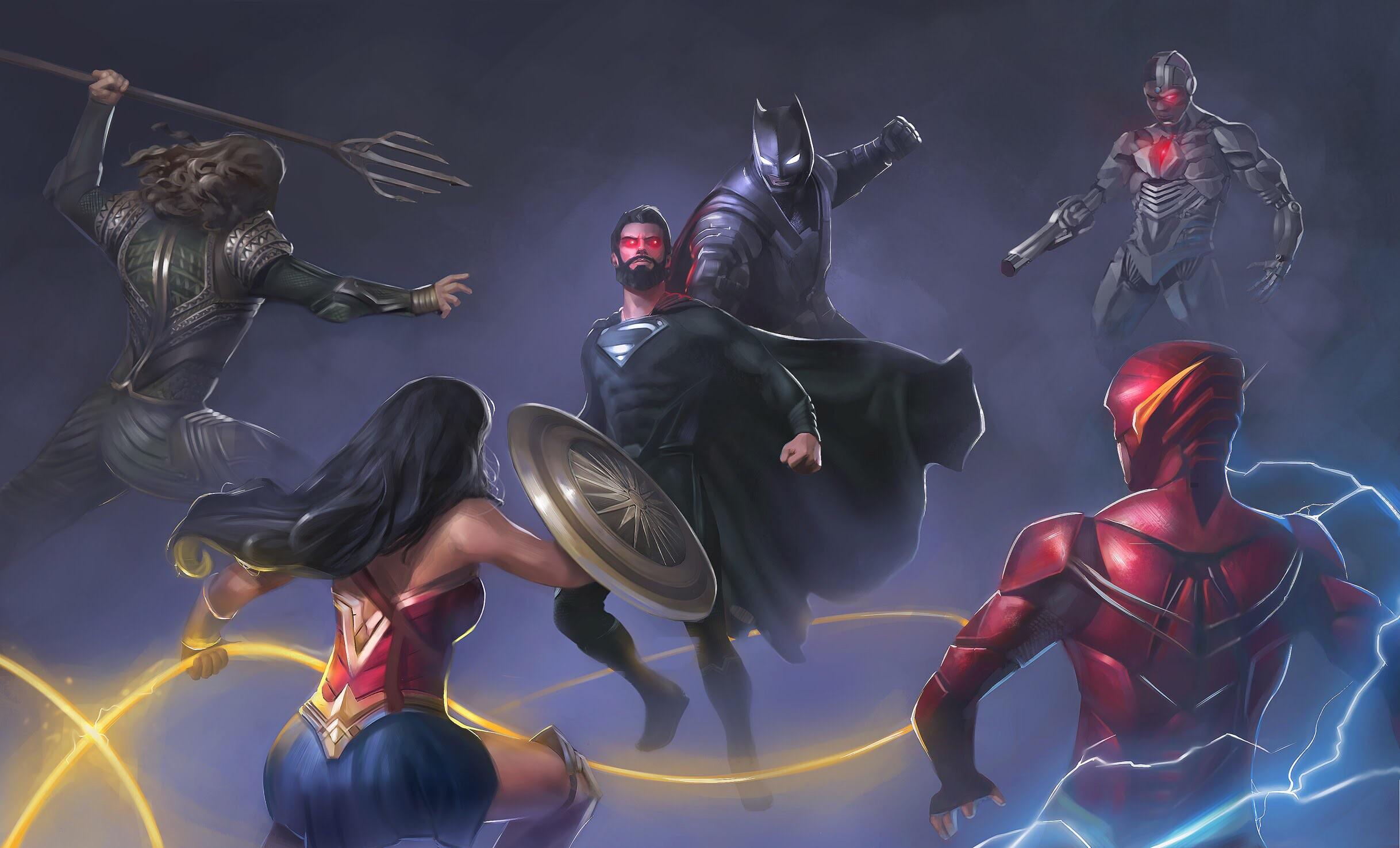 Superman Vs Justice League Artwork, HD Superheroes, 4k Wallpapers