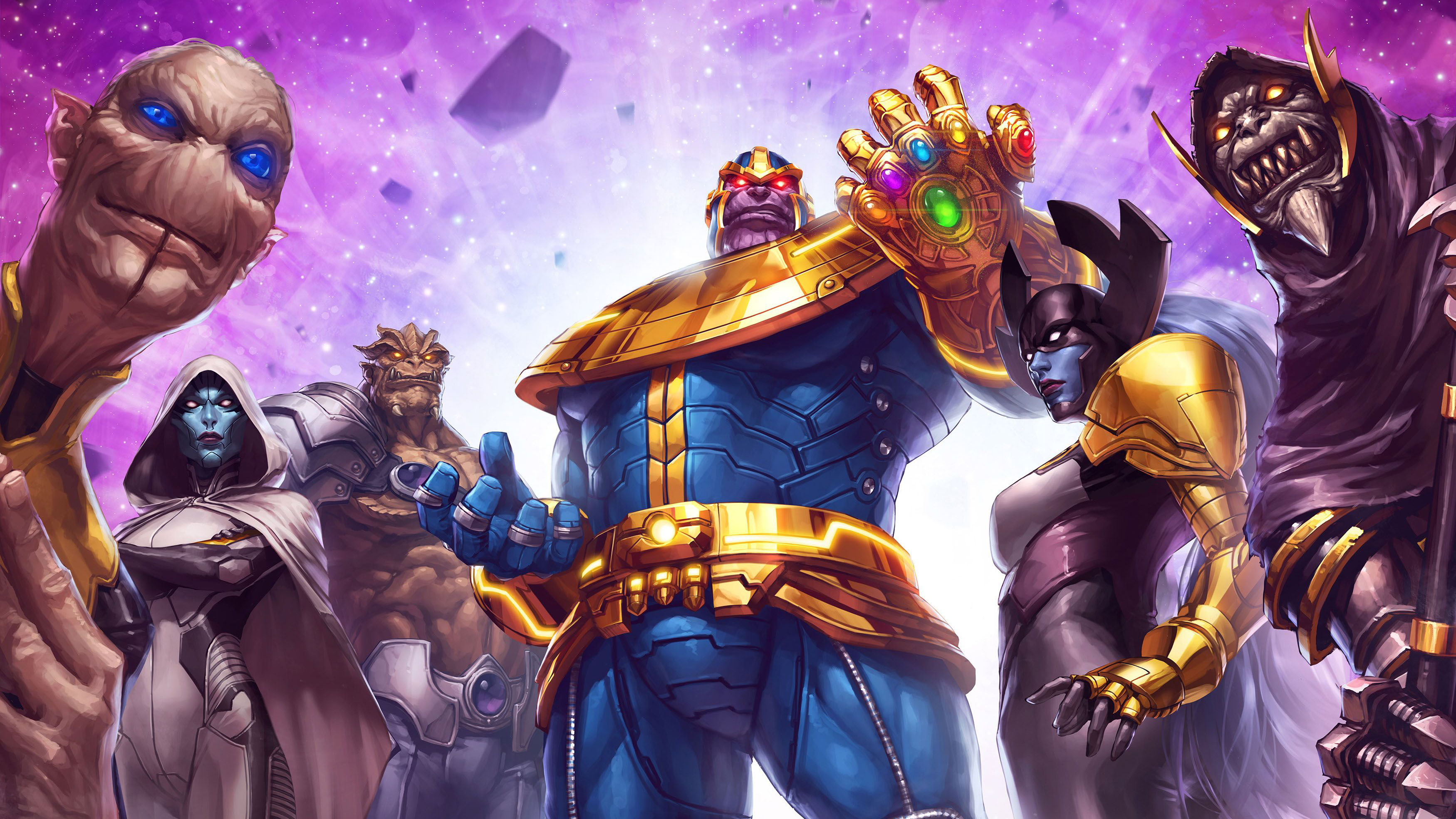 1280x720 Thanos And His Team Marvel Contest Of Champions 