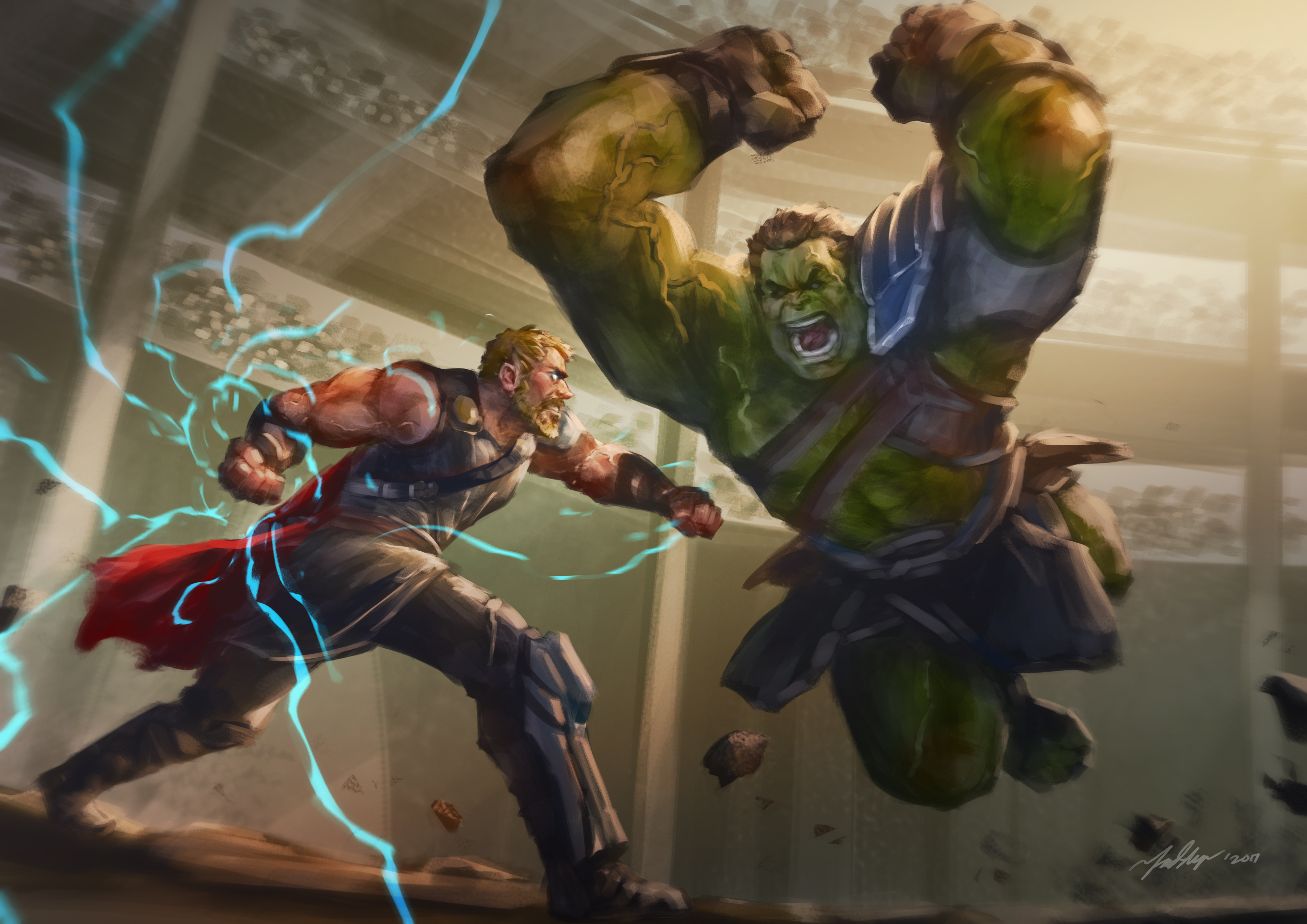 Thor Vs Hulk, HD Superheroes, 4k Wallpapers, Images, Backgrounds