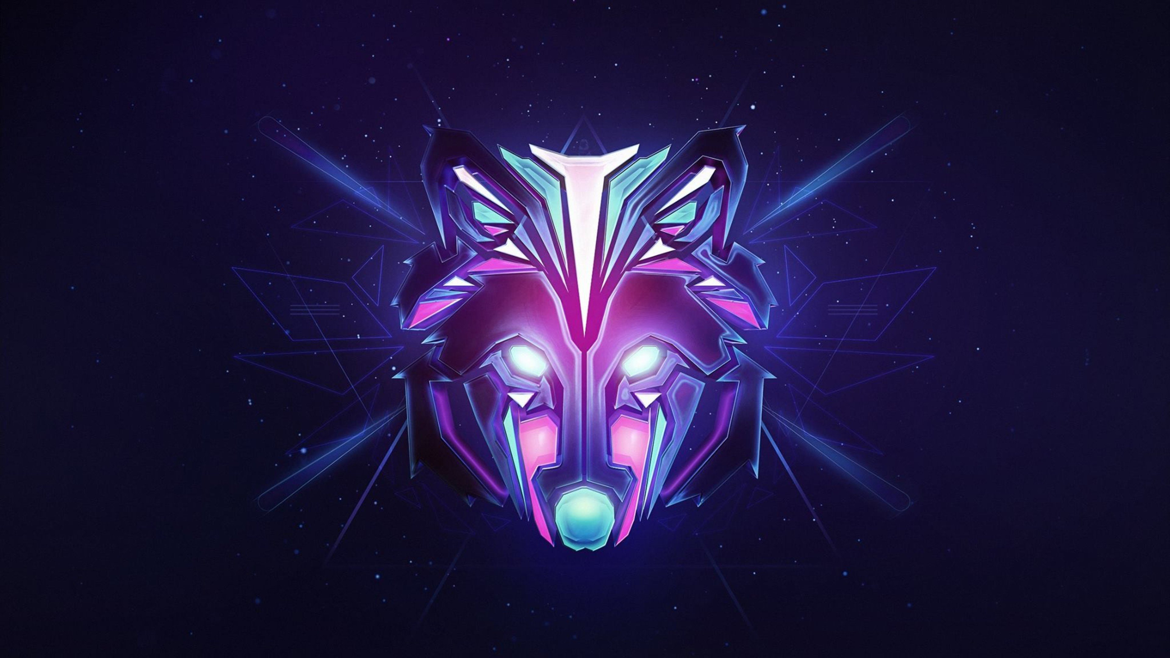 Colorful Wolf Art Wallpaper