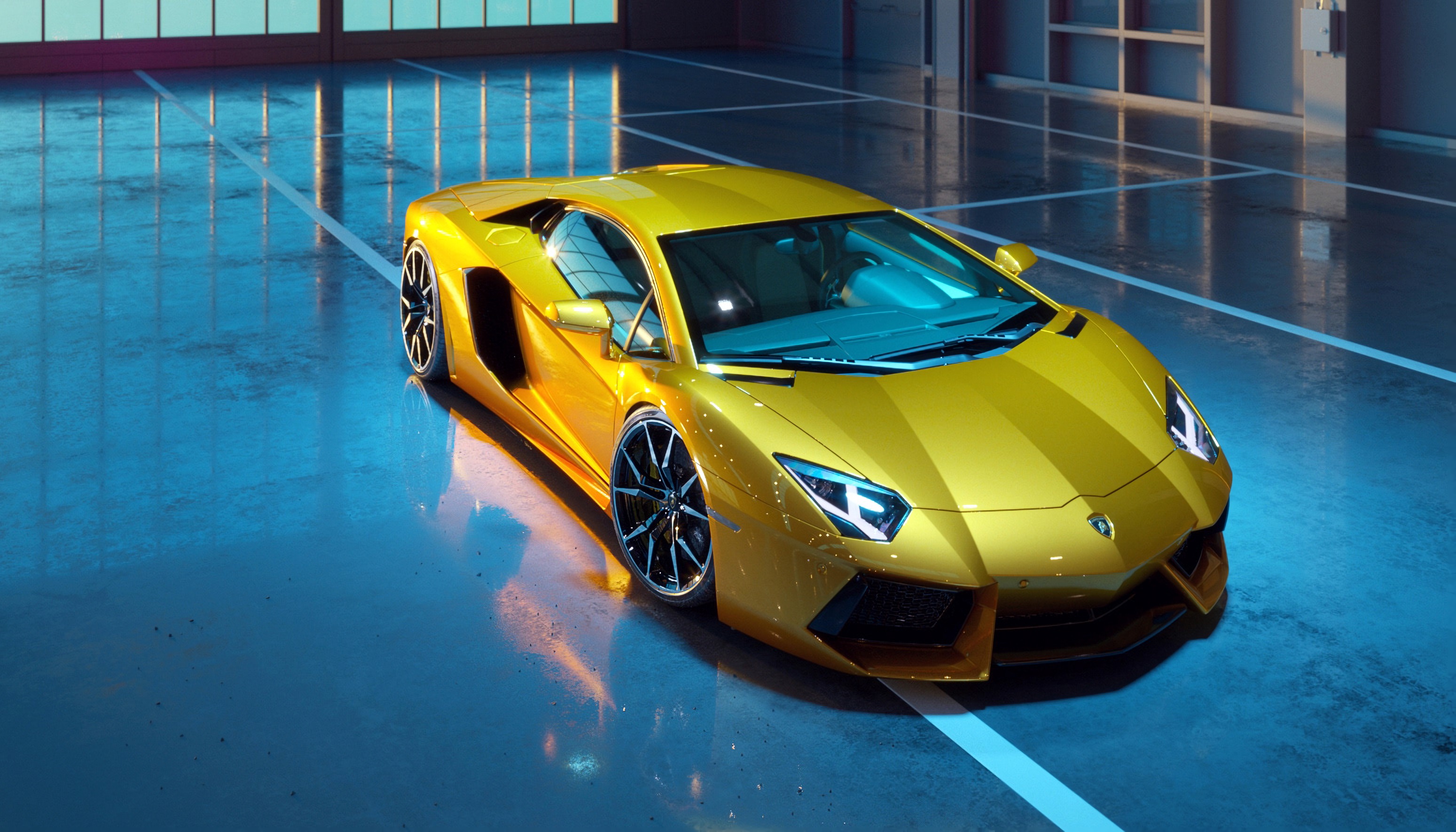 Yellow Lamborghini Aventador New, HD Cars, 4k Wallpapers, Images